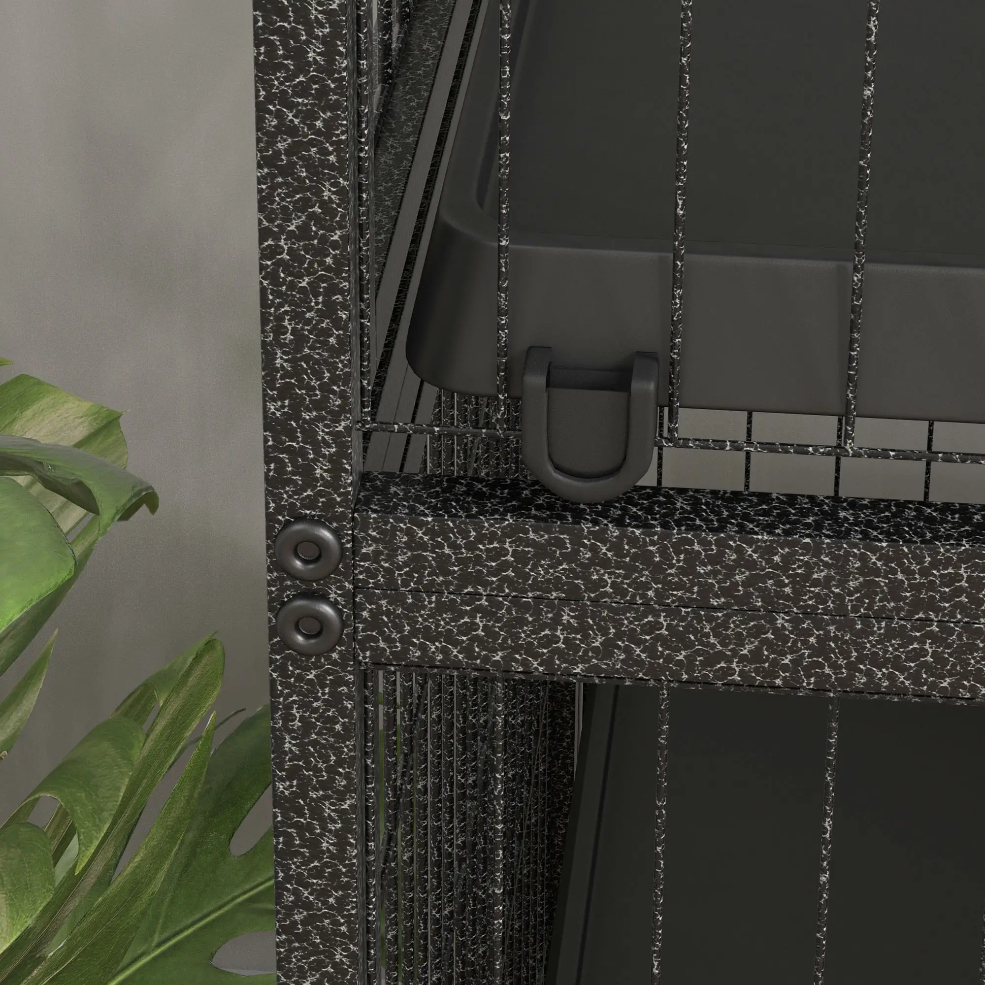 5-Tier Rolling Small Animal Cage, Guinea Pig Cage, Ferret Cage, Grey - Image 9