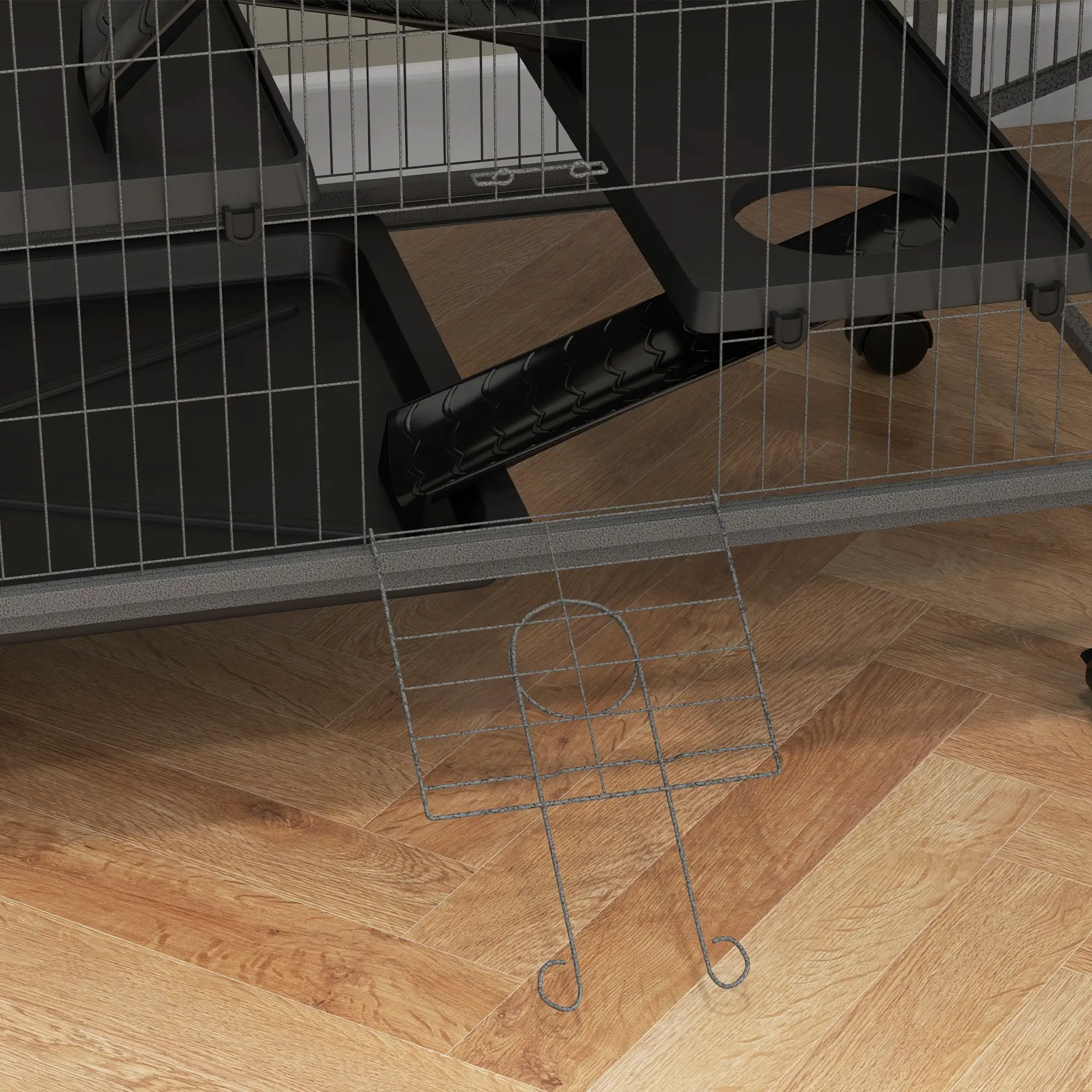 5-Tier Rolling Small Animal Cage, Guinea Pig, Ferret, Chinchilla, Rabbit - Image 10