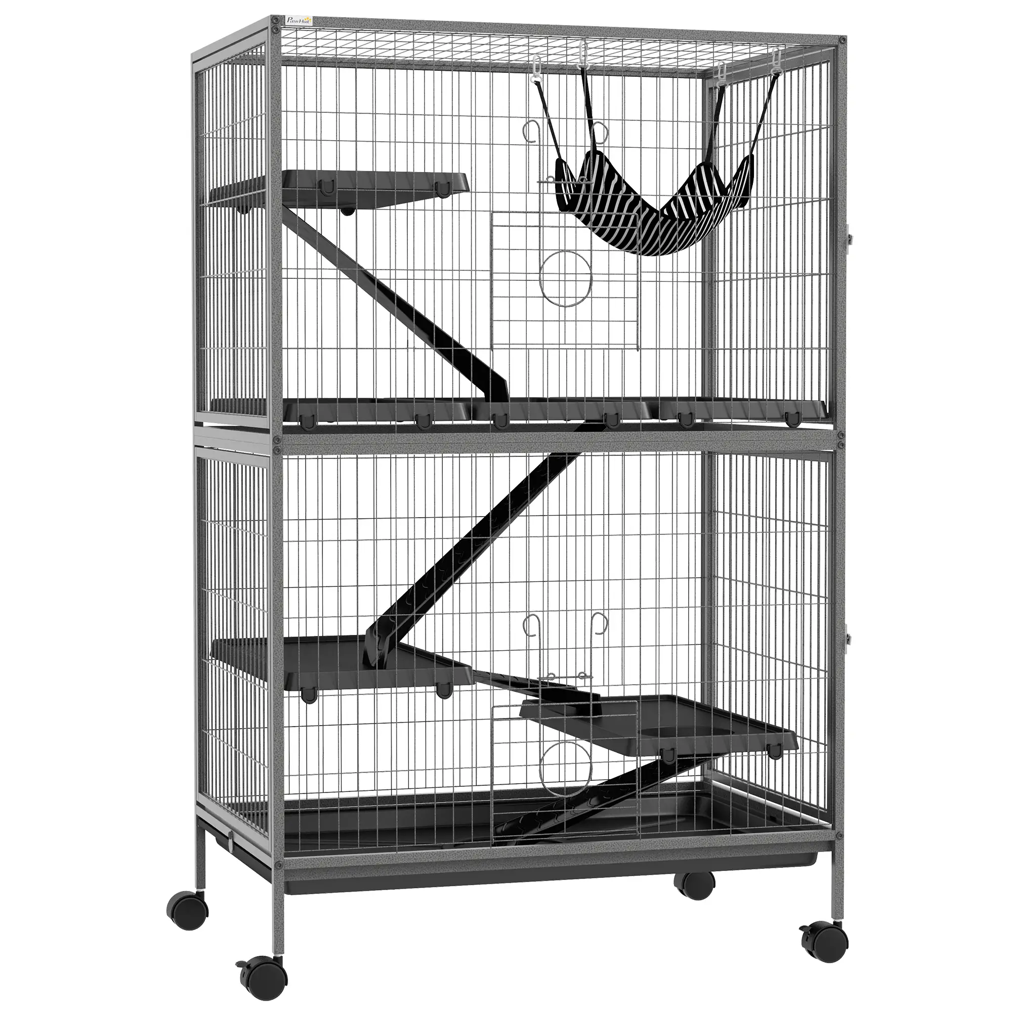 5-Tier Rolling Small Animal Cage, Guinea Pig, Ferret, Chinchilla, Rabbit - Image 11