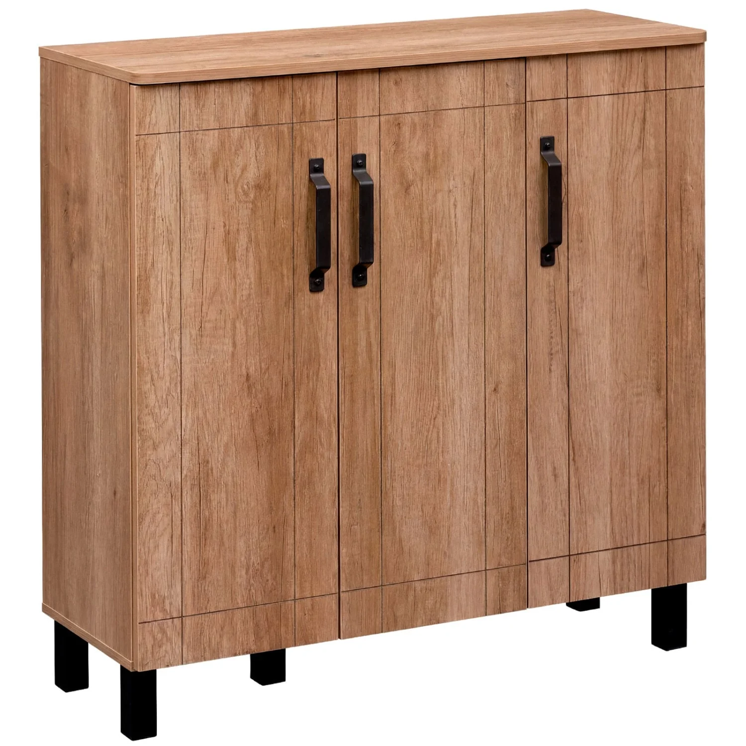 5-Tier Wooden Shoe Storage Cabinet, Oak