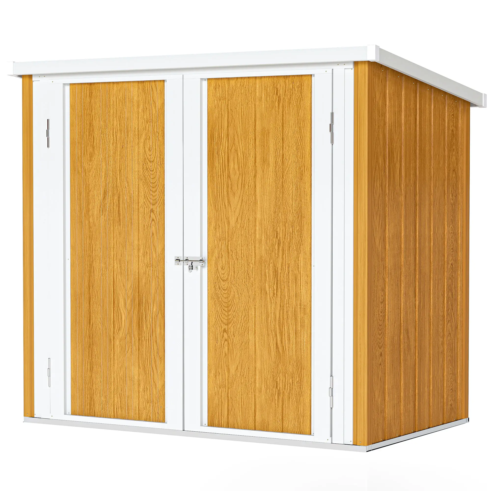 5' x 3' Metal Garden Storage Shed, Double Doors For Backyard