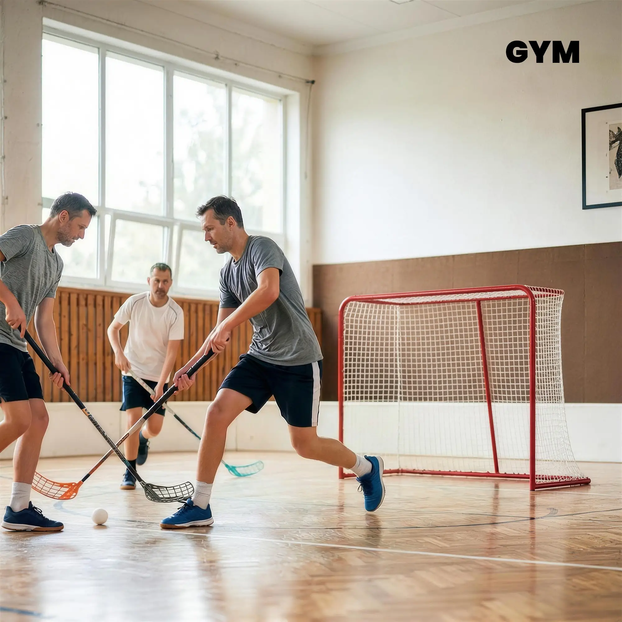 5' x 4' Mini Hockey Goal, Metal Frame, Lightweight Portable - Image 6