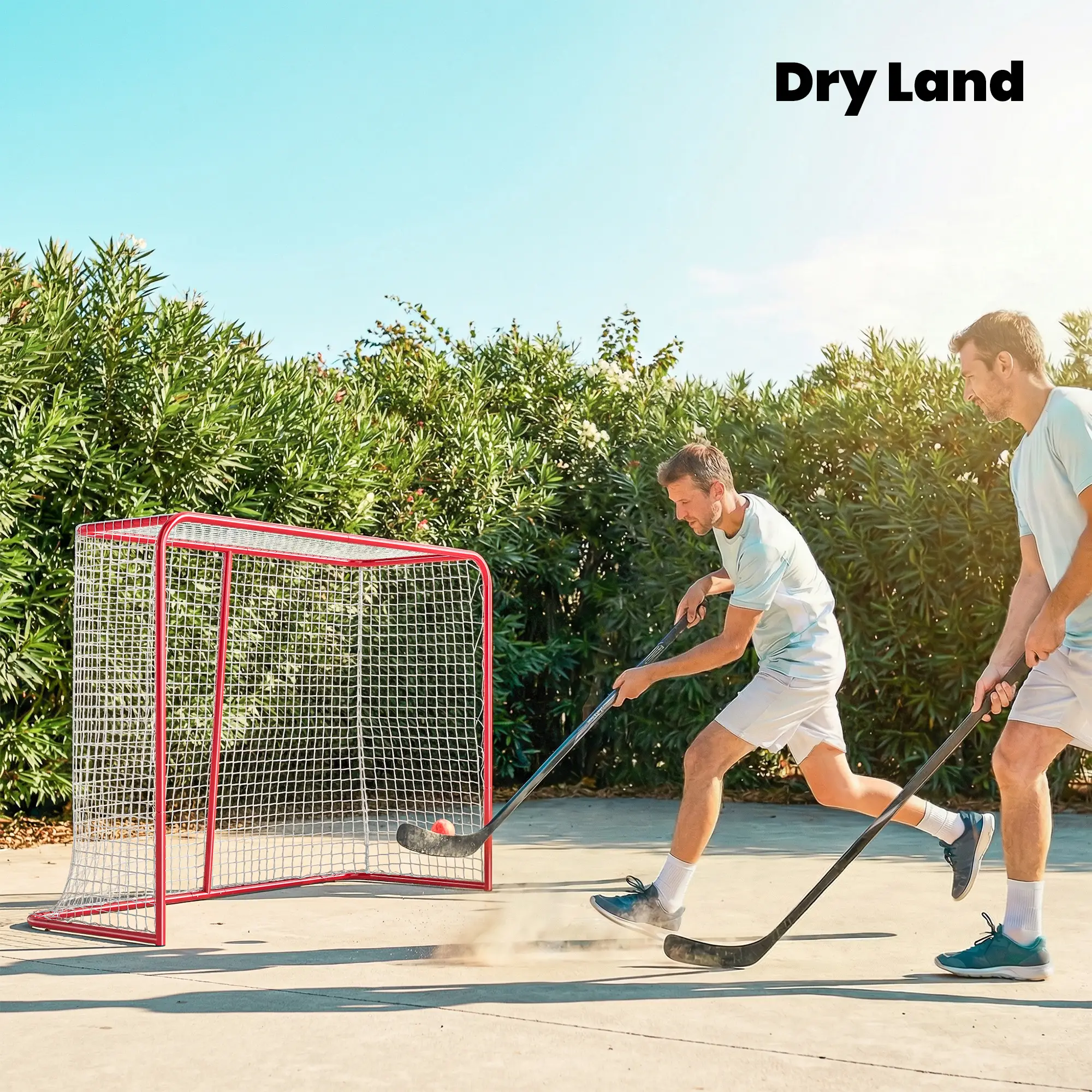 5' x 4' Mini Hockey Goal, Metal Frame, Lightweight Portable - Image 9