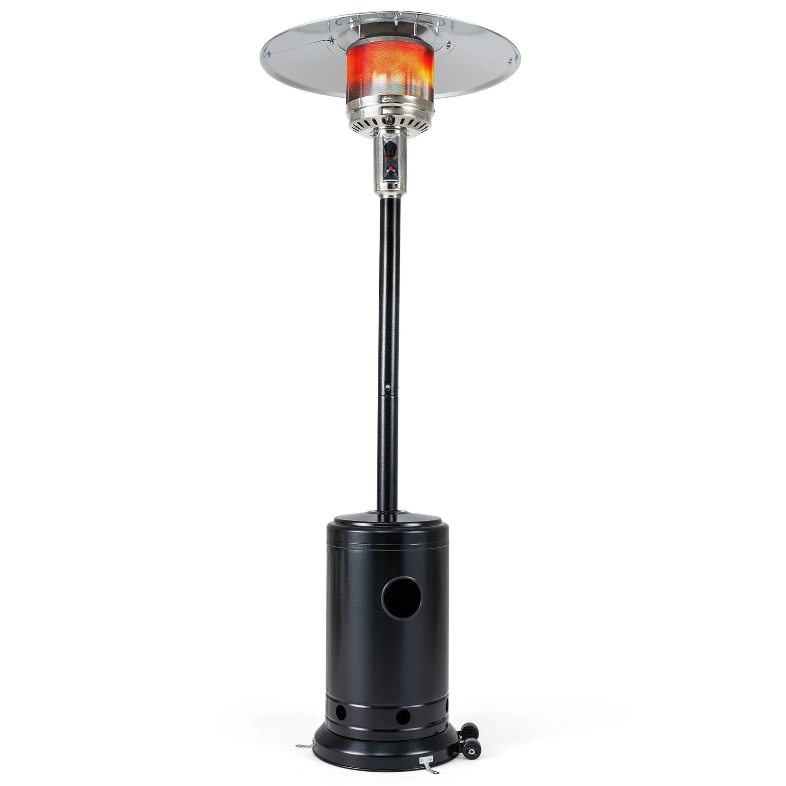 50,000 BTU Patio Propane Gas Heater, Stainless Steel Burner, Black