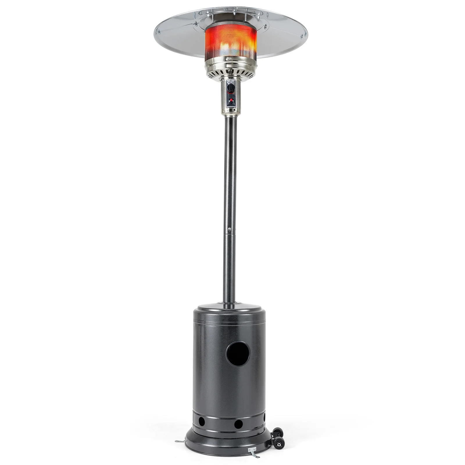 50,000 BTU Patio Propane Gas Heater, Stainless Steel Burner, Gray