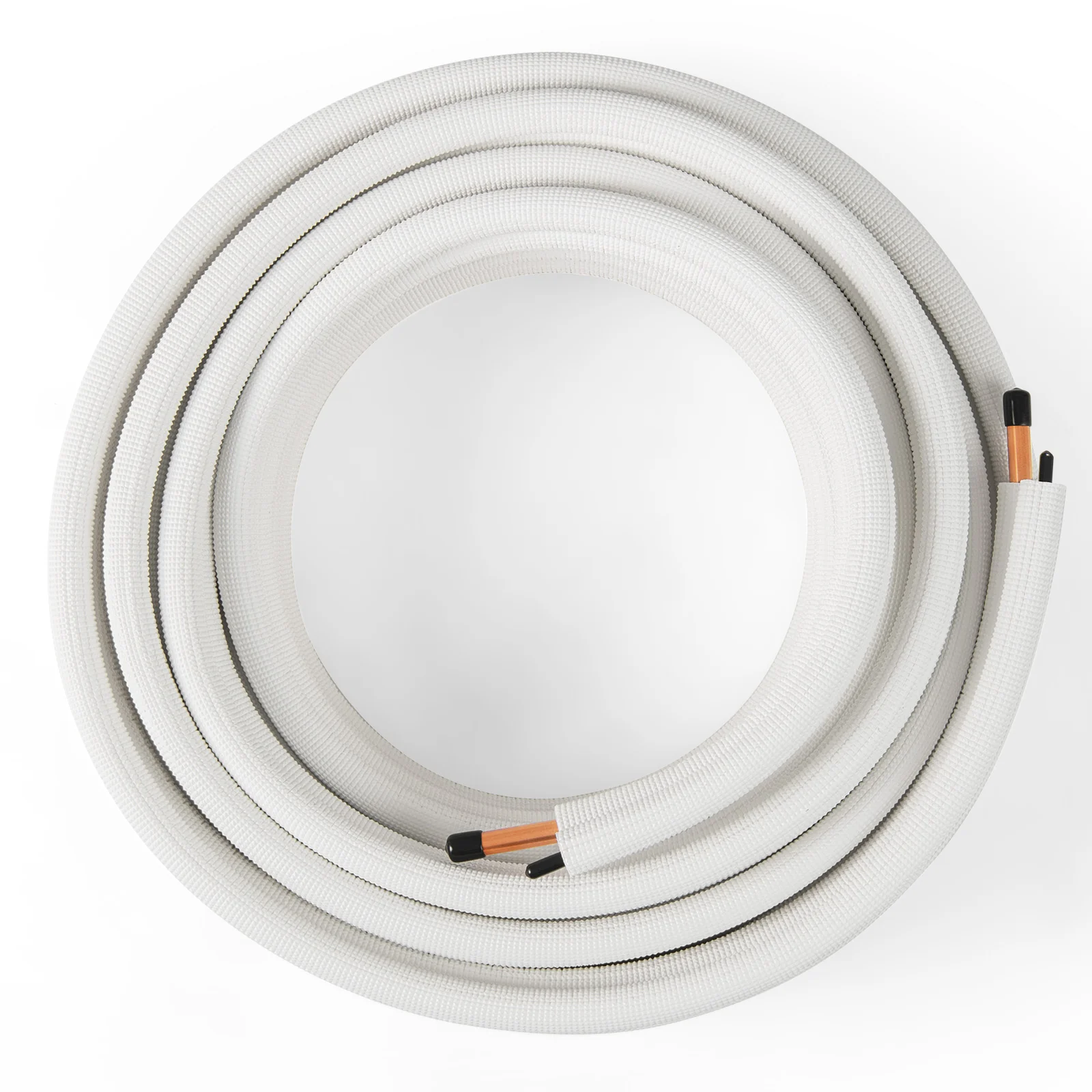 50 Ft Mini Split Line Set, 1/4 Inch 1/2 Inch Copper Pipes, White