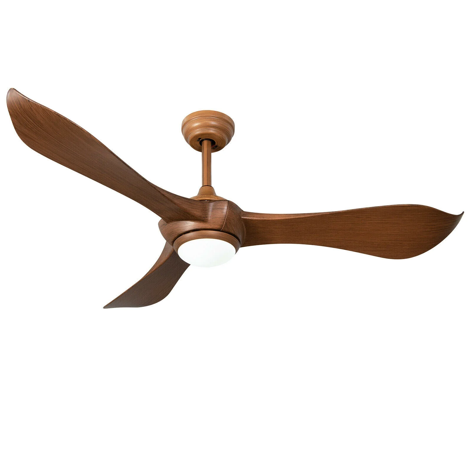 52 Inch Ceiling Fan With Light, Reversible DC Motor, Walnut
