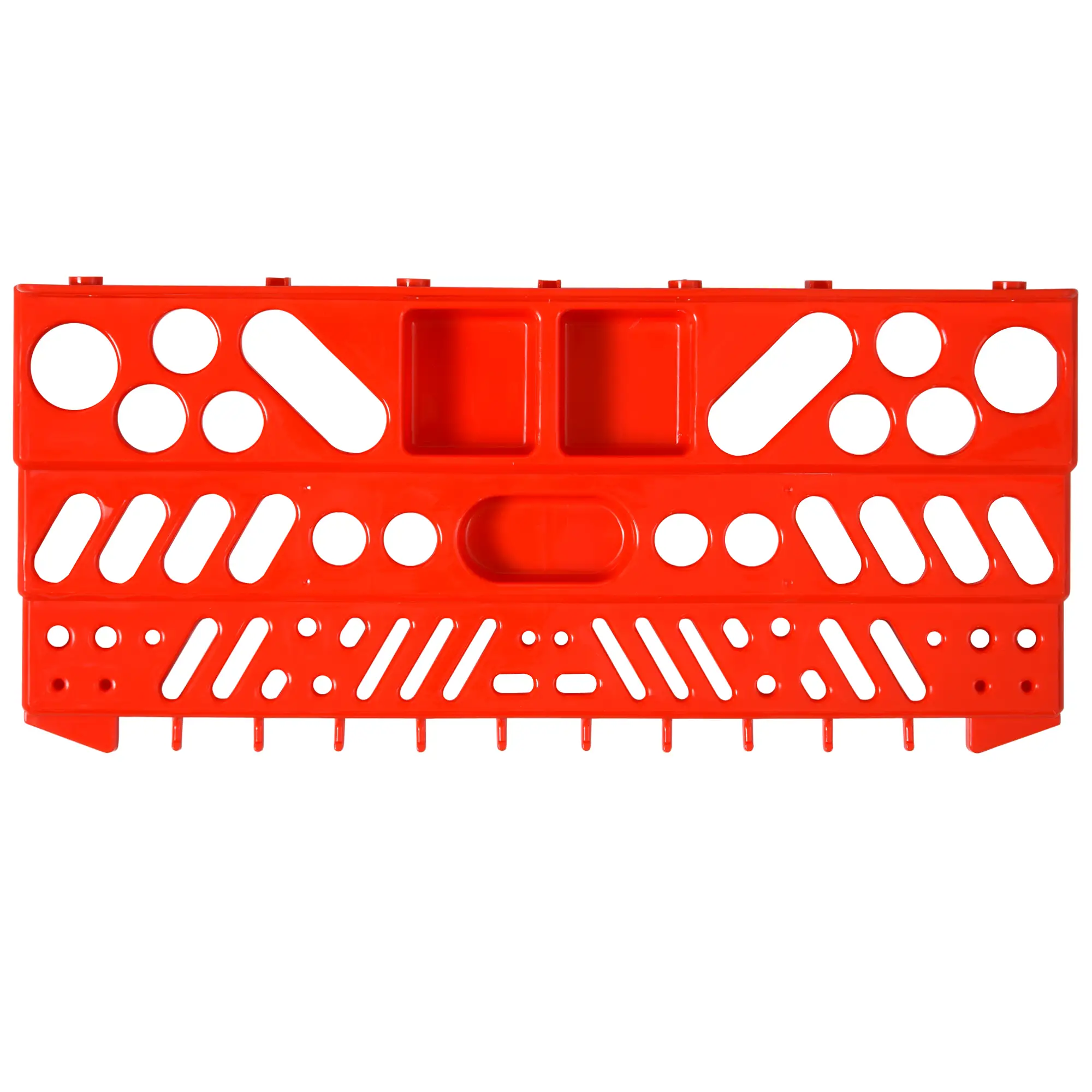 54 Piece Plastic Pegboard Panels, Wall Mounted Garage Storage, 50 Hooks, Red - Image 10