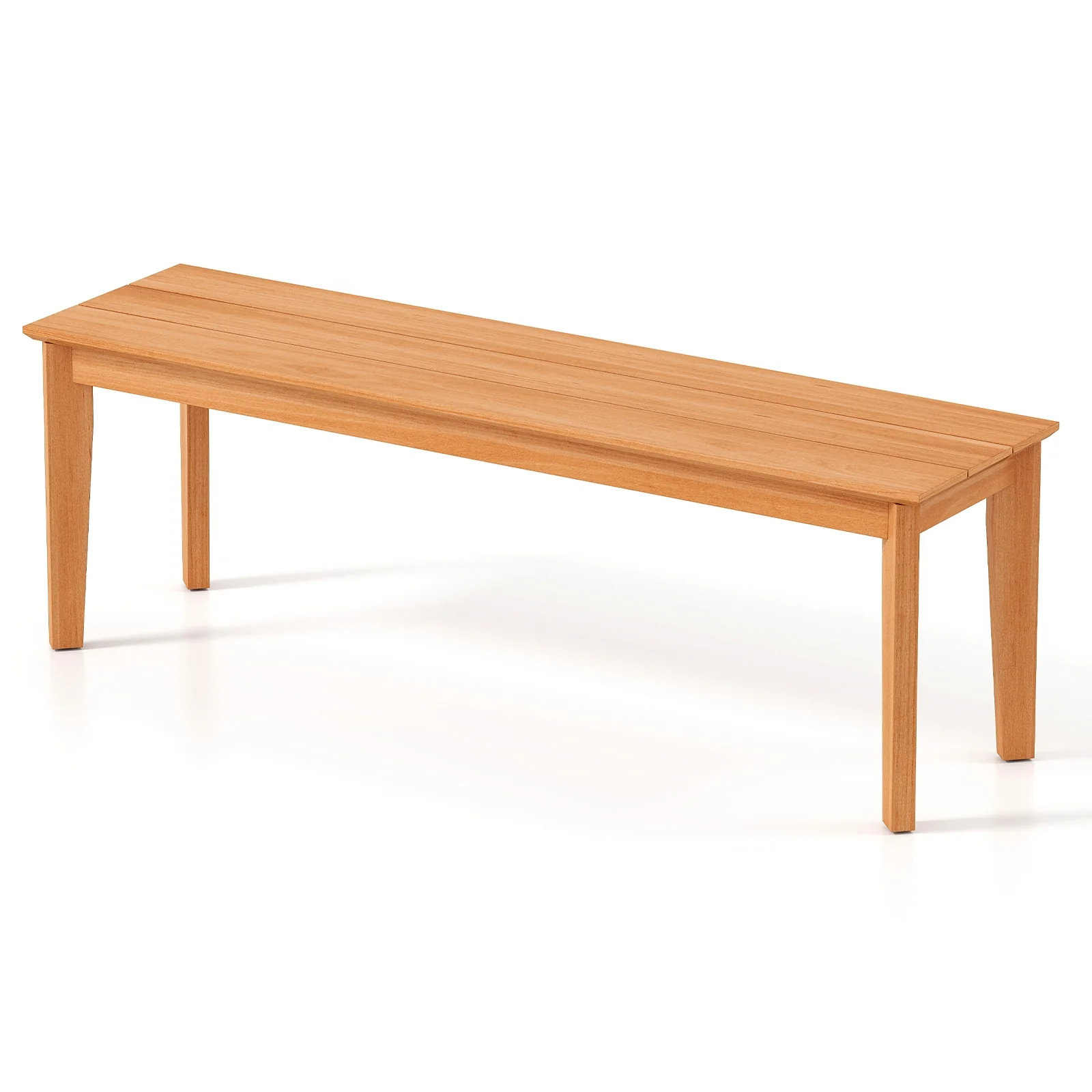 55 Inches Teak Wood Bench, 880 LBS Weight Capacity, Natural