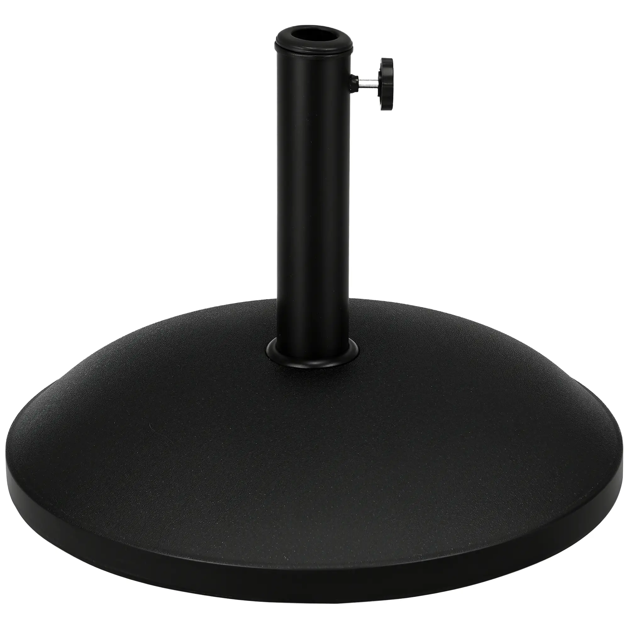 55 lbs Cement Umbrella Base, 20" Heavy Duty Round Stand, Black