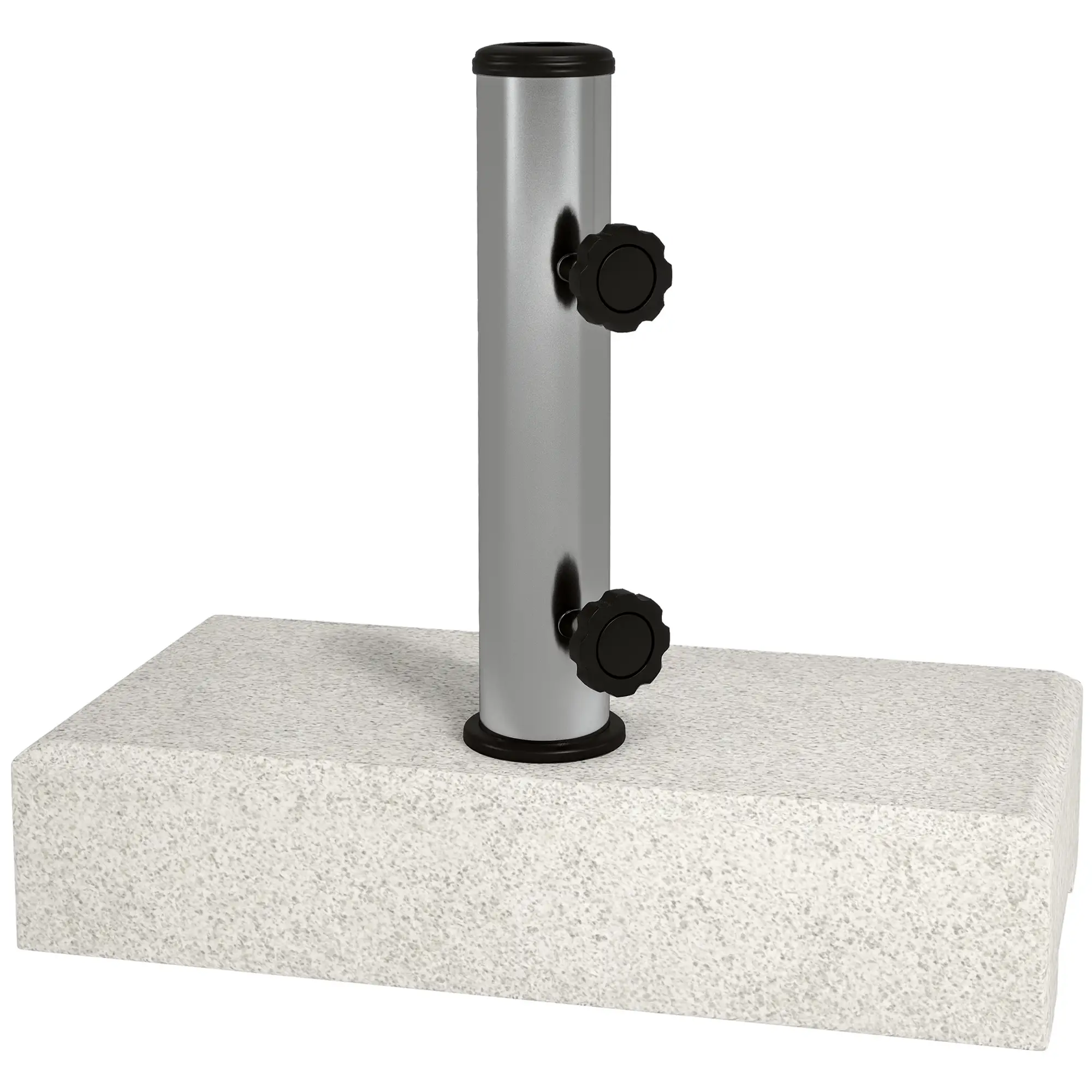 55 Lbs Half Granite Parasol Base, Outdoor Umbrella Stand, Grey - Image 11