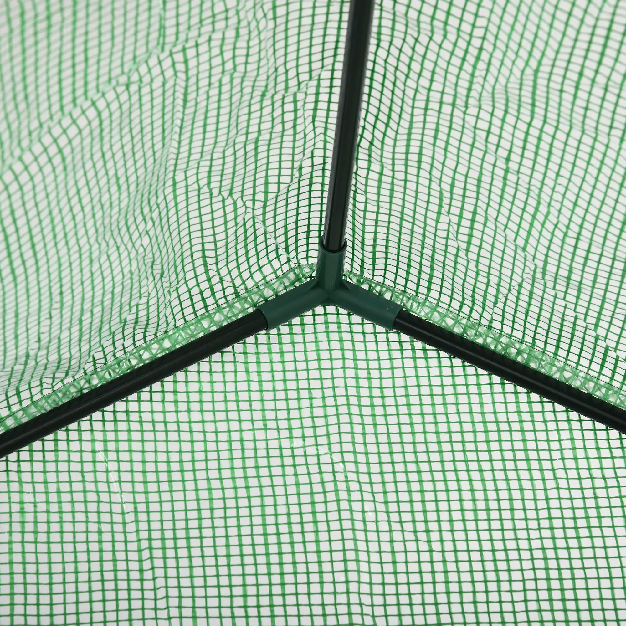 55" x 28" x 75" Walk-in Greenhouse, Portable Garden House, 4 Shelves, PE Cover, Green - Image 10