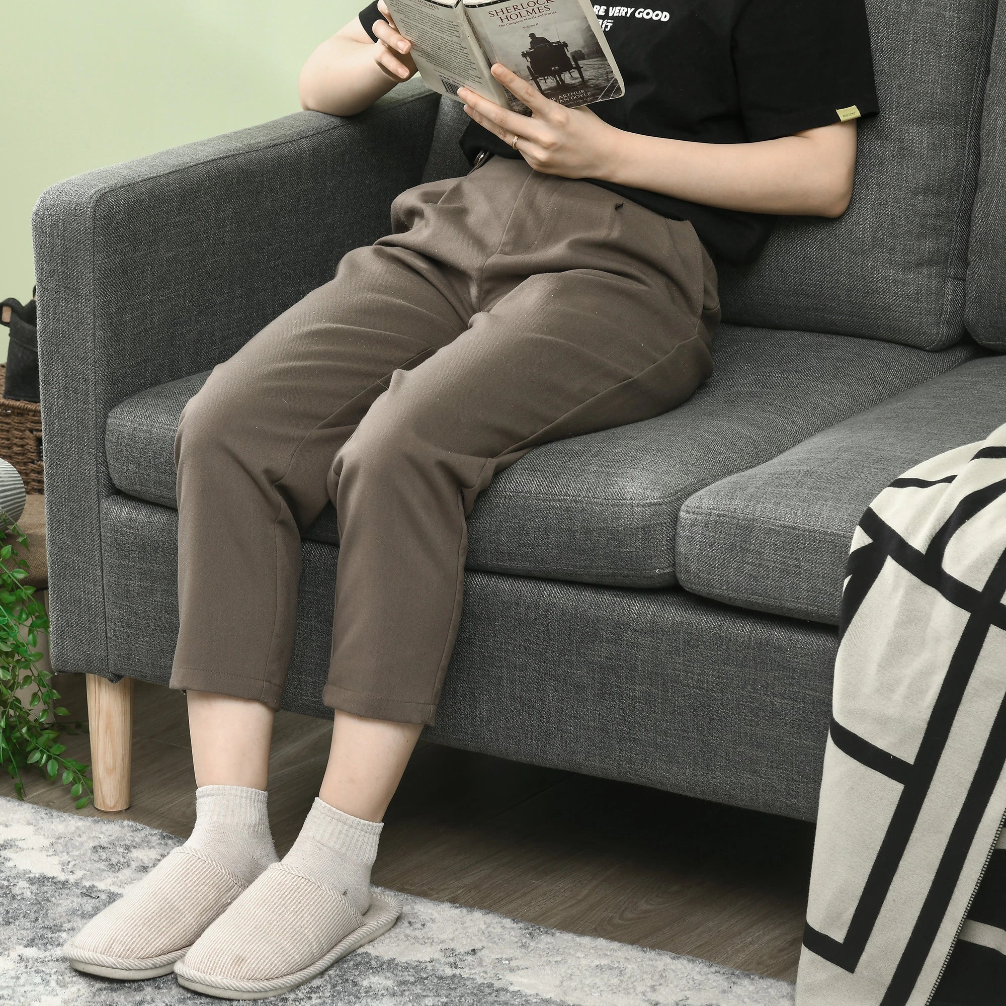 56" 2 Seat Sofa, Modern Love Seat, Upholstered Couch, Grey - Image 10