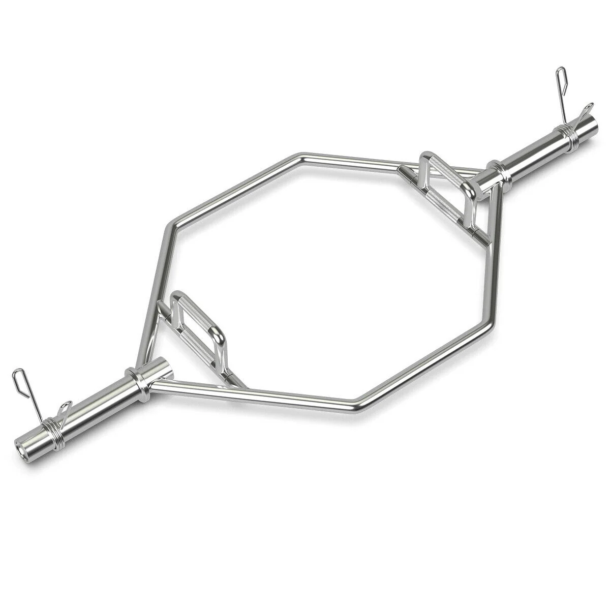 56 Inch Olympic Hexagon Deadlift Trap Bar, Silver - Image 3