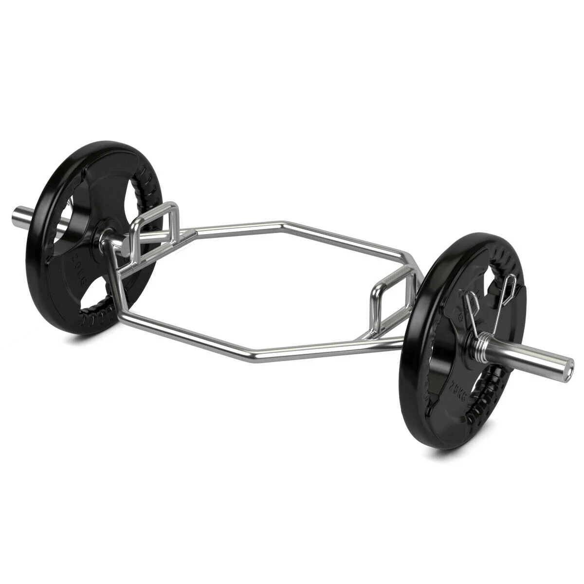 56 Inch Olympic Hexagon Deadlift Trap Bar, Silver - Image 4