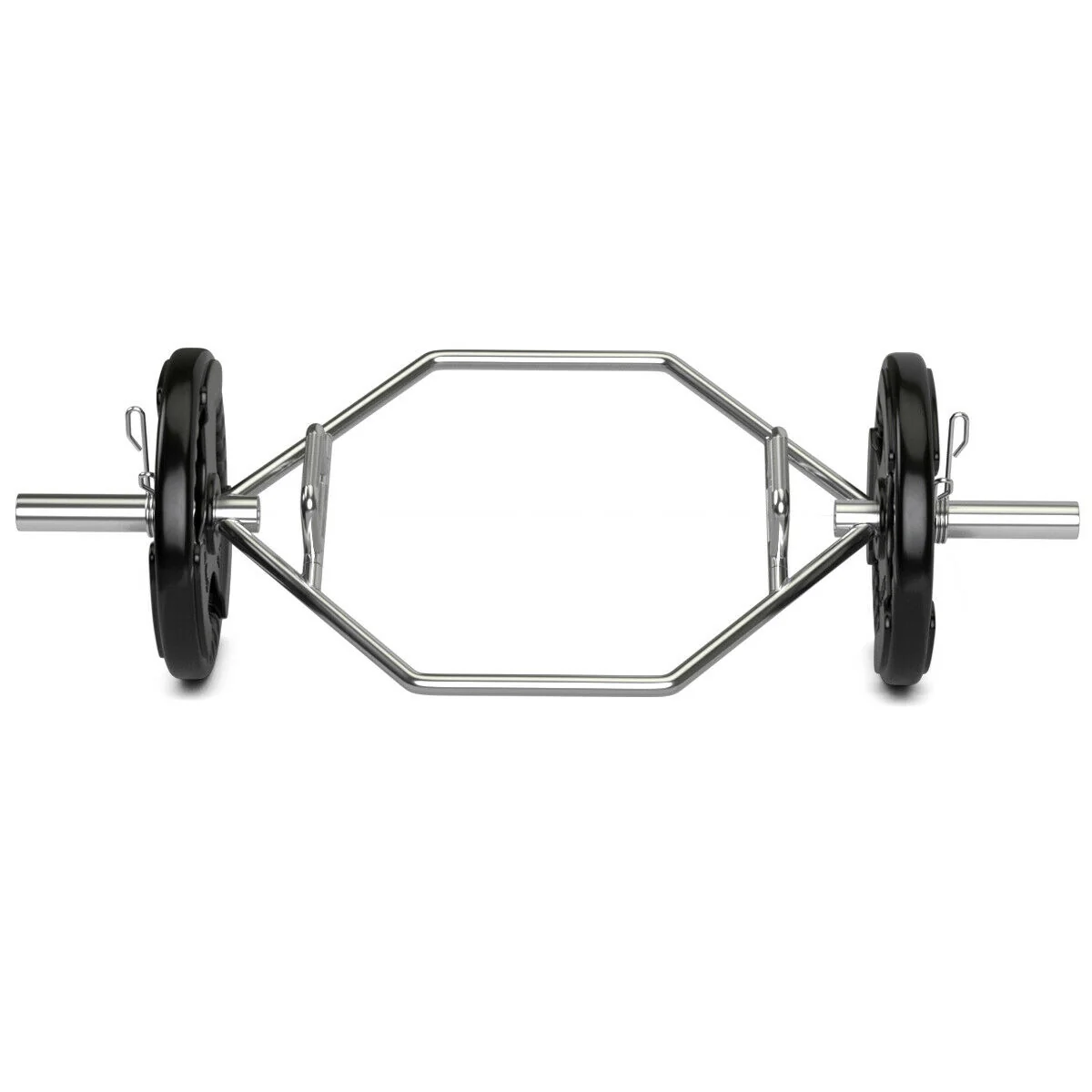 56 Inch Olympic Hexagon Deadlift Trap Bar, Silver - Image 7