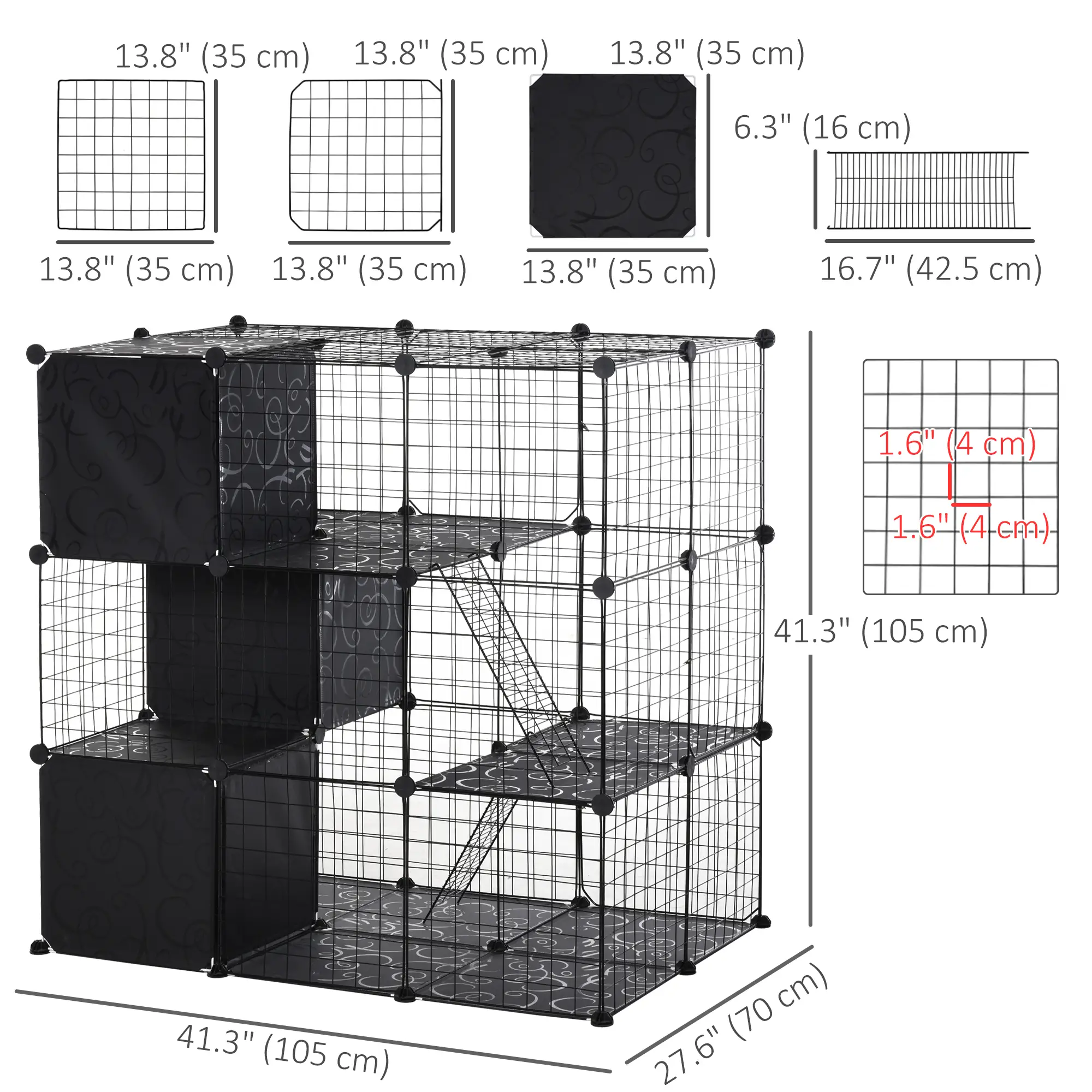 56 Panels Pet Playpen, Small Animal Cage for Rabbit - Image 3