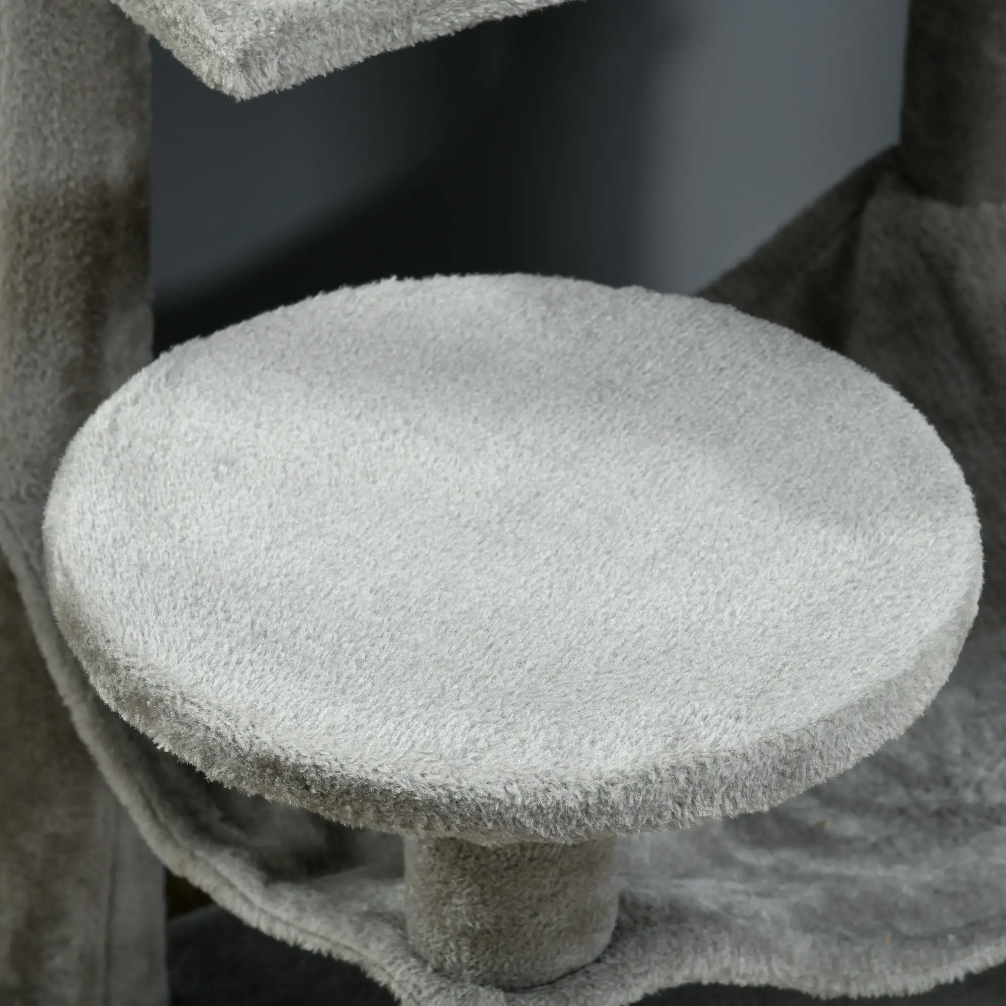 56" Tall Cat Tree, Multi-Level Tower with Hammock, Bed, Condo, Sisal Scratching Posts, Grey - Image 7