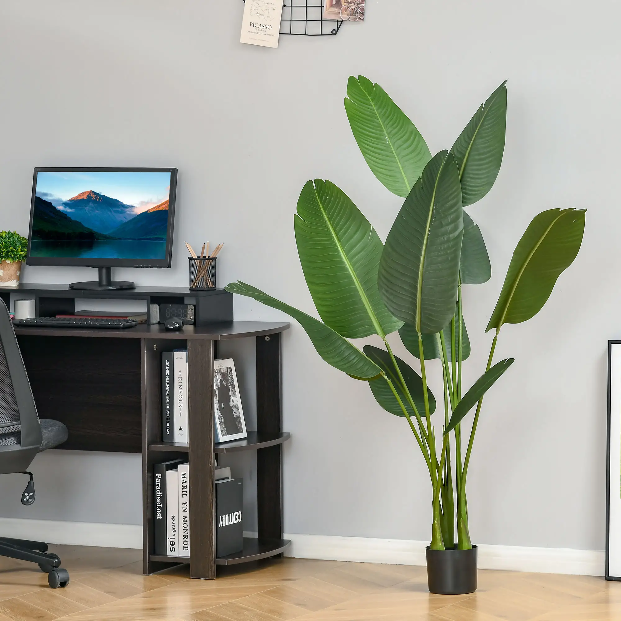5FT Artificial Banana Tree, Faux Plant in Nursery Pot, Indoor Outdoor Decor - Image 8