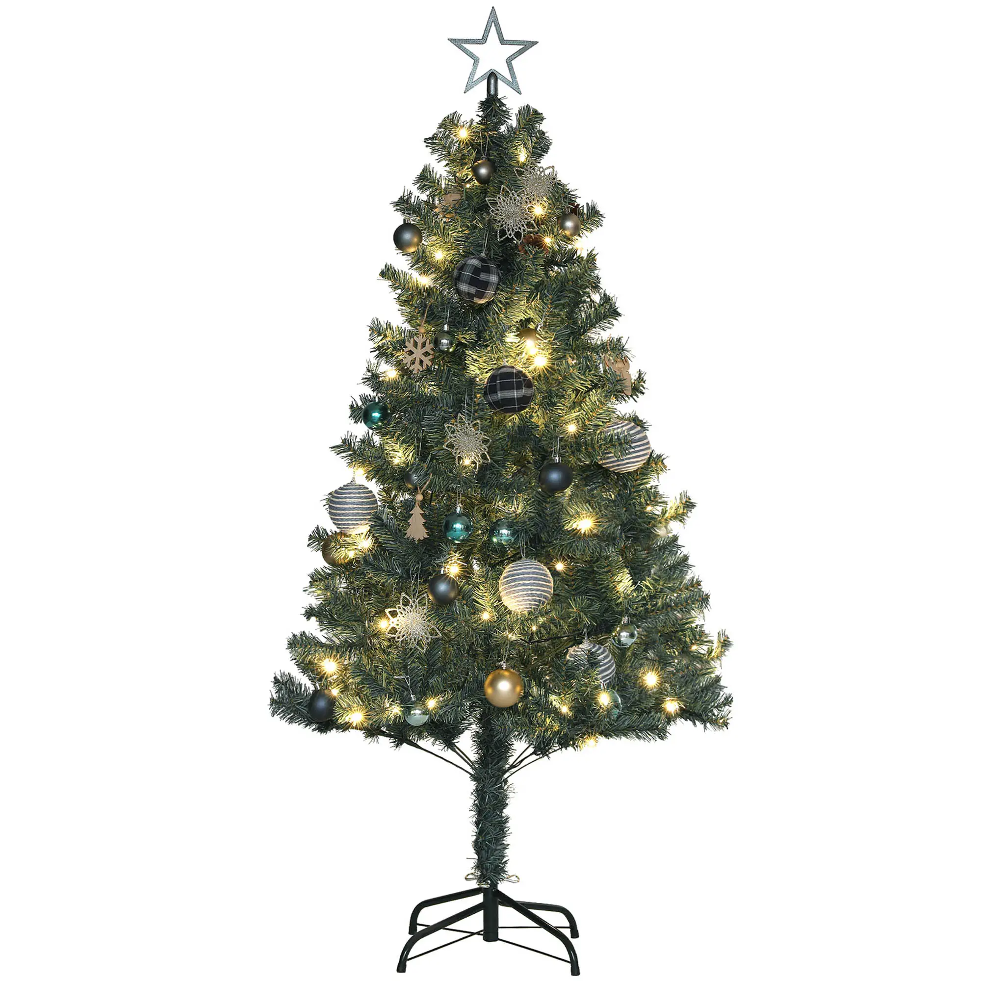 5ft Prelit Artificial Christmas Tree, 150 LED Lights, Warm White - Image 11