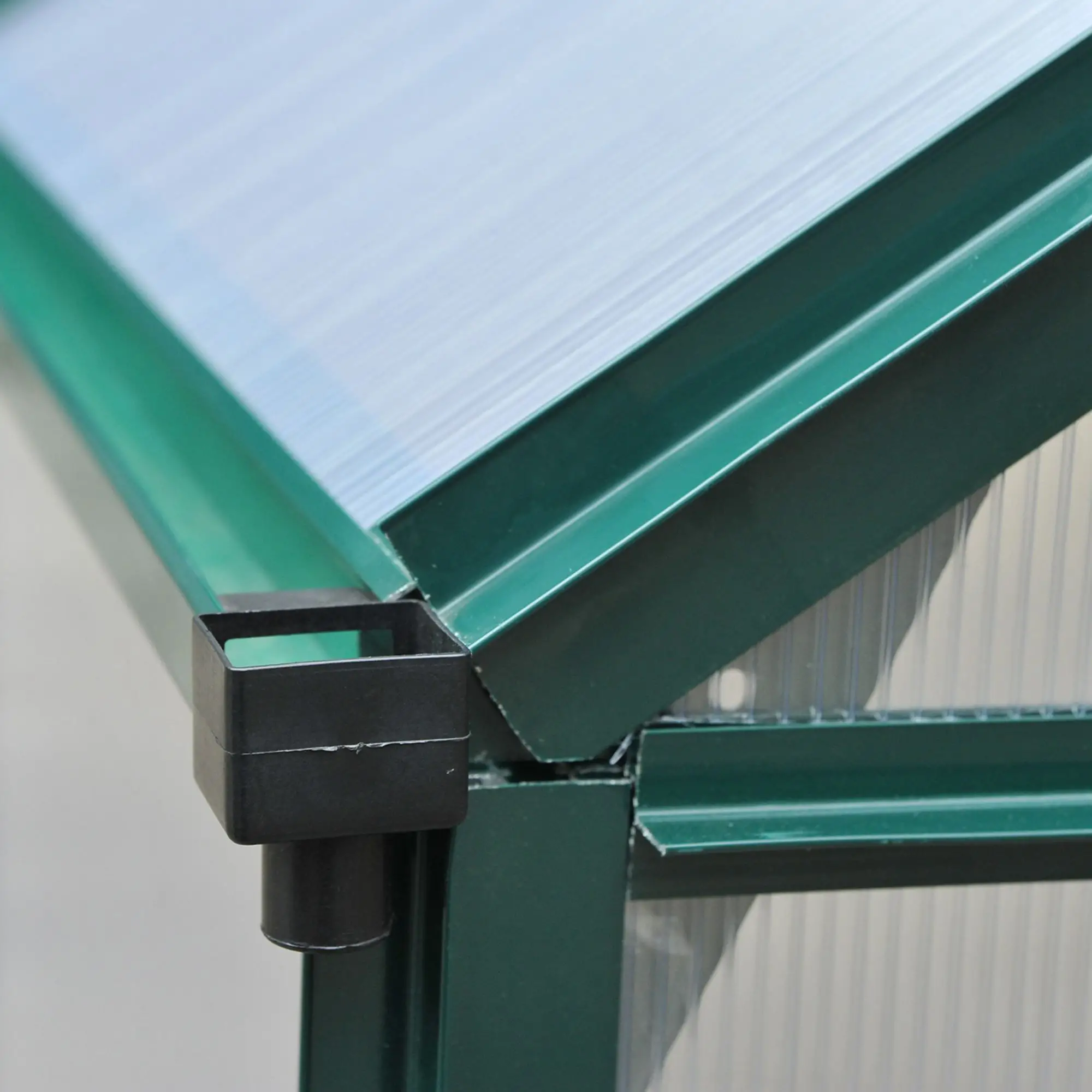 6.2' x 6.3' x 6.6' Clear Polycarbonate Greenhouse, Galvanized Frame, Slide Door - Image 13