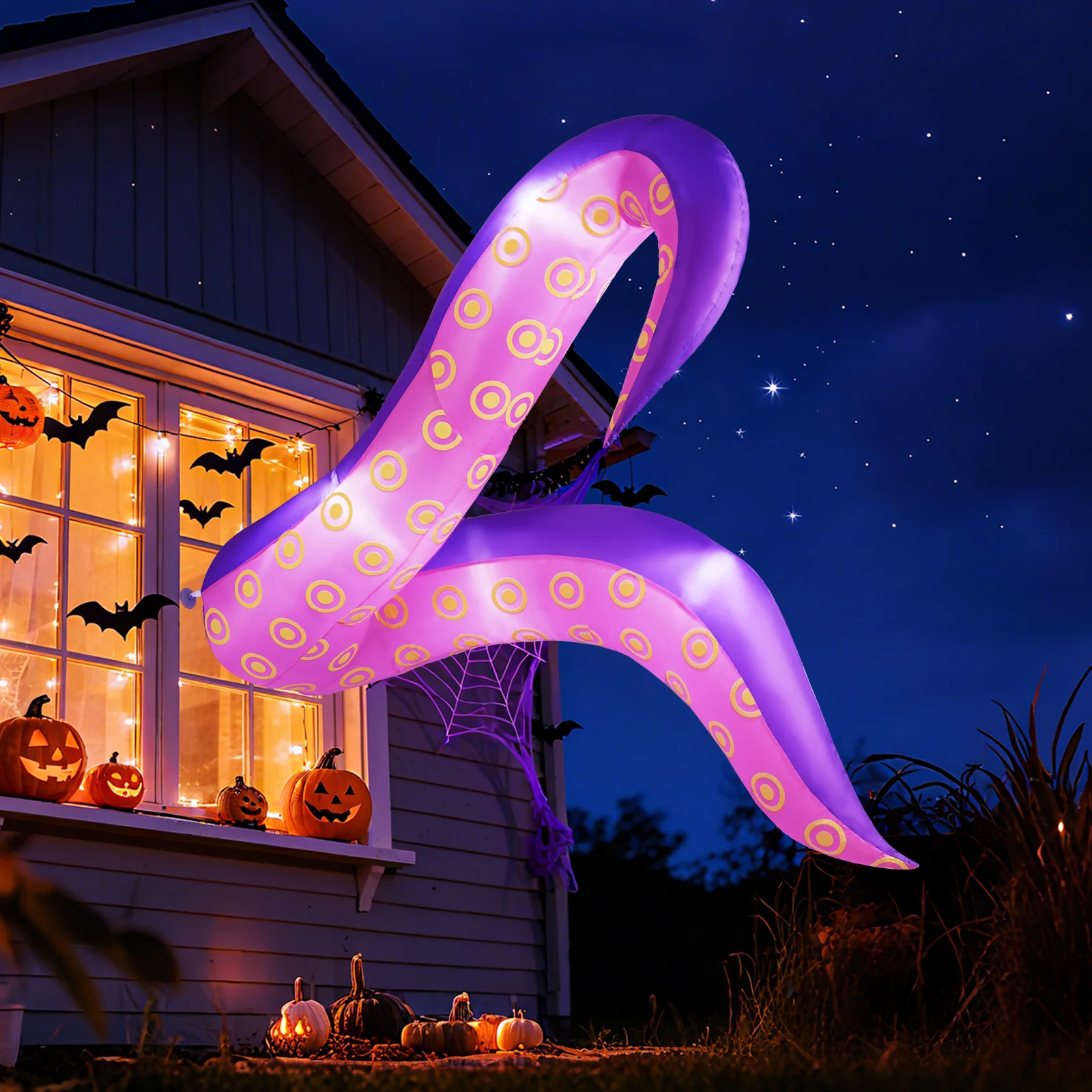 6.5 Ft Inflatable Tentacles With LED Lights, Suction Cups - Image 8