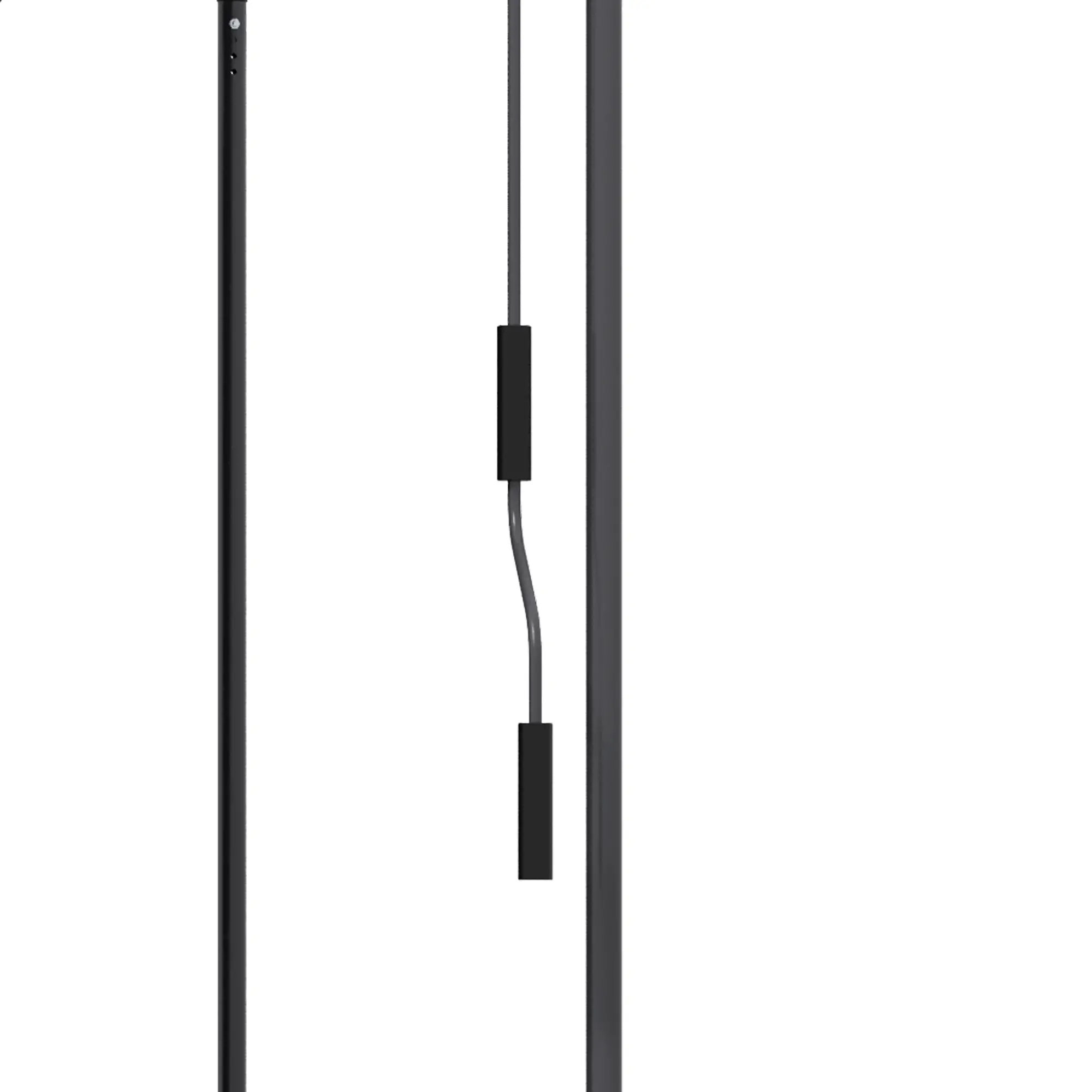 6.5' x 4' Manual Retractable Awning, Freestanding Patio, UV Resistant, Dark Grey - Image 9