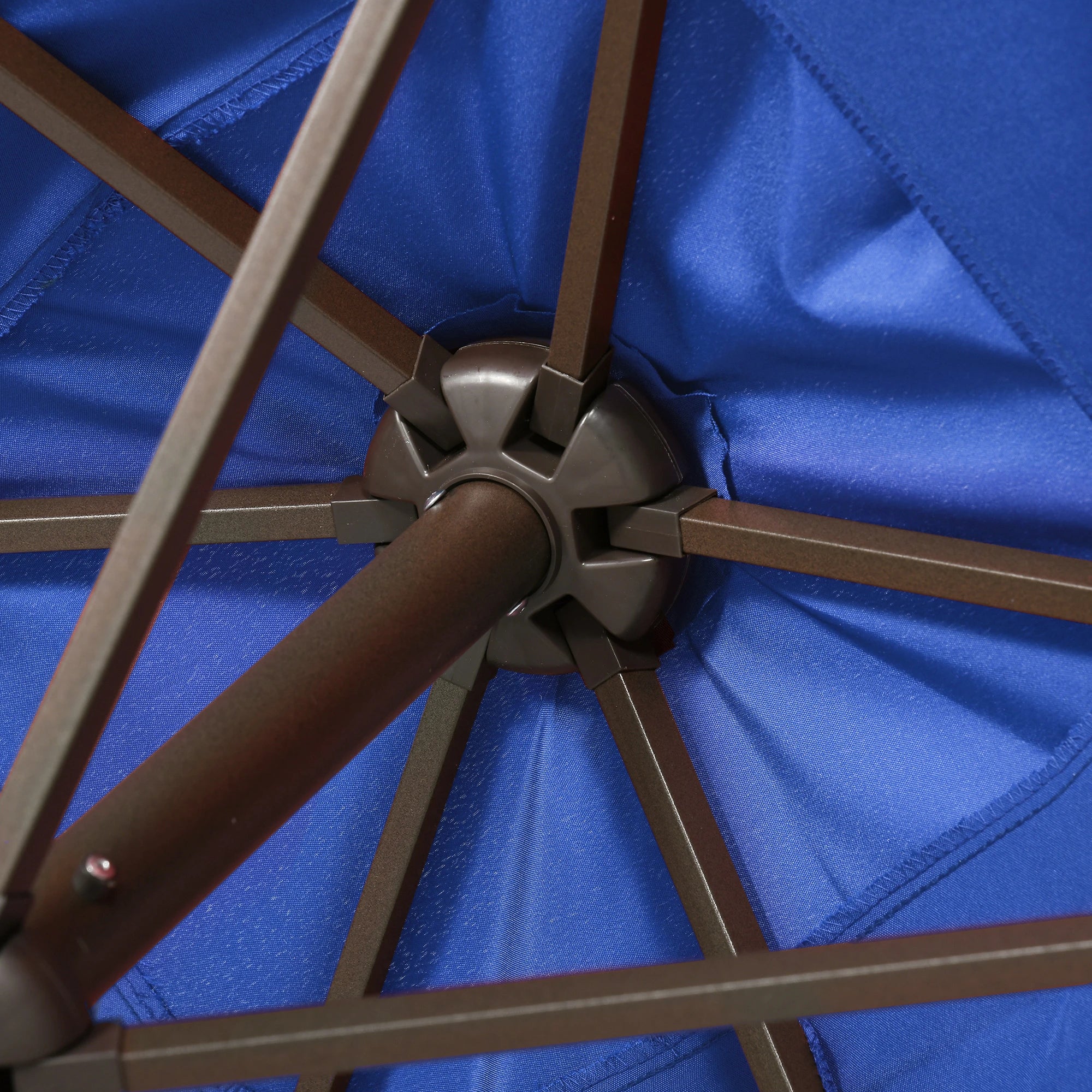 6.5x10ft Rectangle Solar Tilt Umbrella, Aluminum, Dark Blue - Image 11