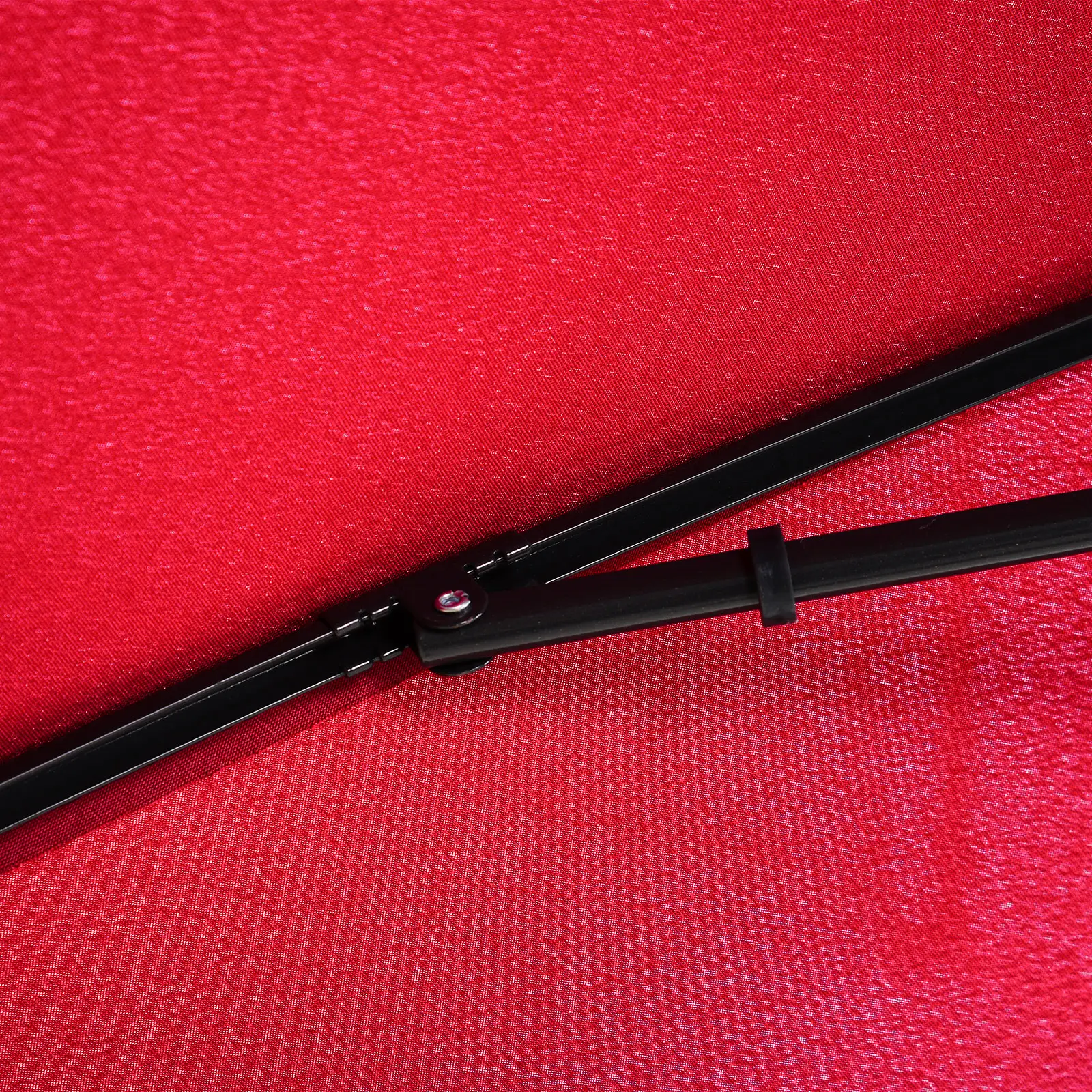 6.5x4ft Rectangle Tilt Adjustable Patio Umbrella, Red - Image 10