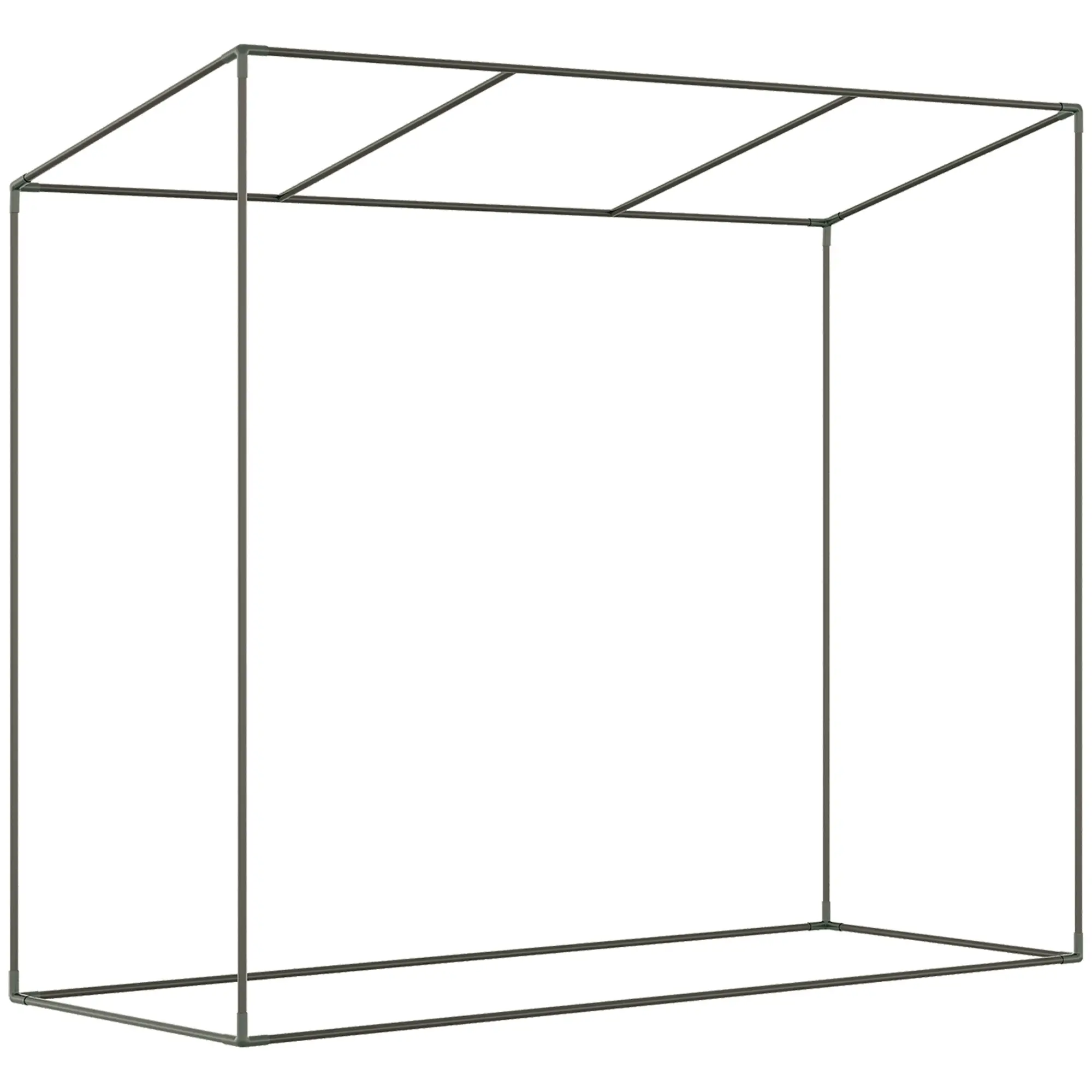 6.6' x 2.5' x 5.5' Walk-In Greenhouse, Steel Frame, White - Image 10