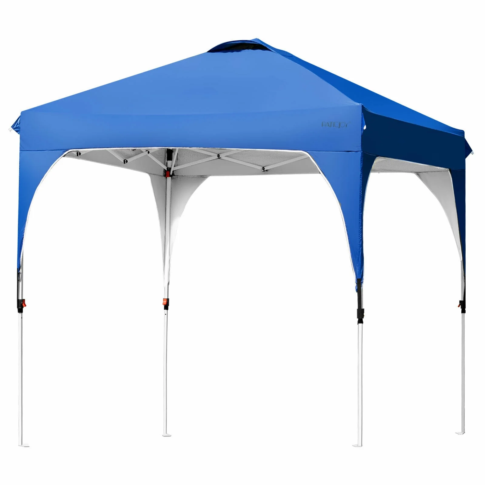 6.6 x 6.6 FT Pop Up Canopy Tent, Adjustable Height, Roller Bag, Blue - Image 10