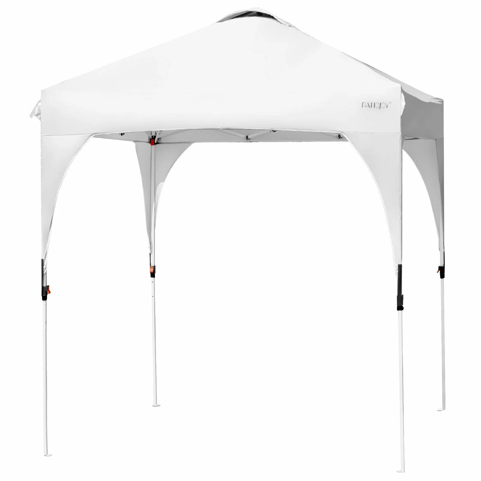 6.6 x 6.6 FT Pop Up Canopy Tent, Adjustable Height, Roller Bag, White - Image 10