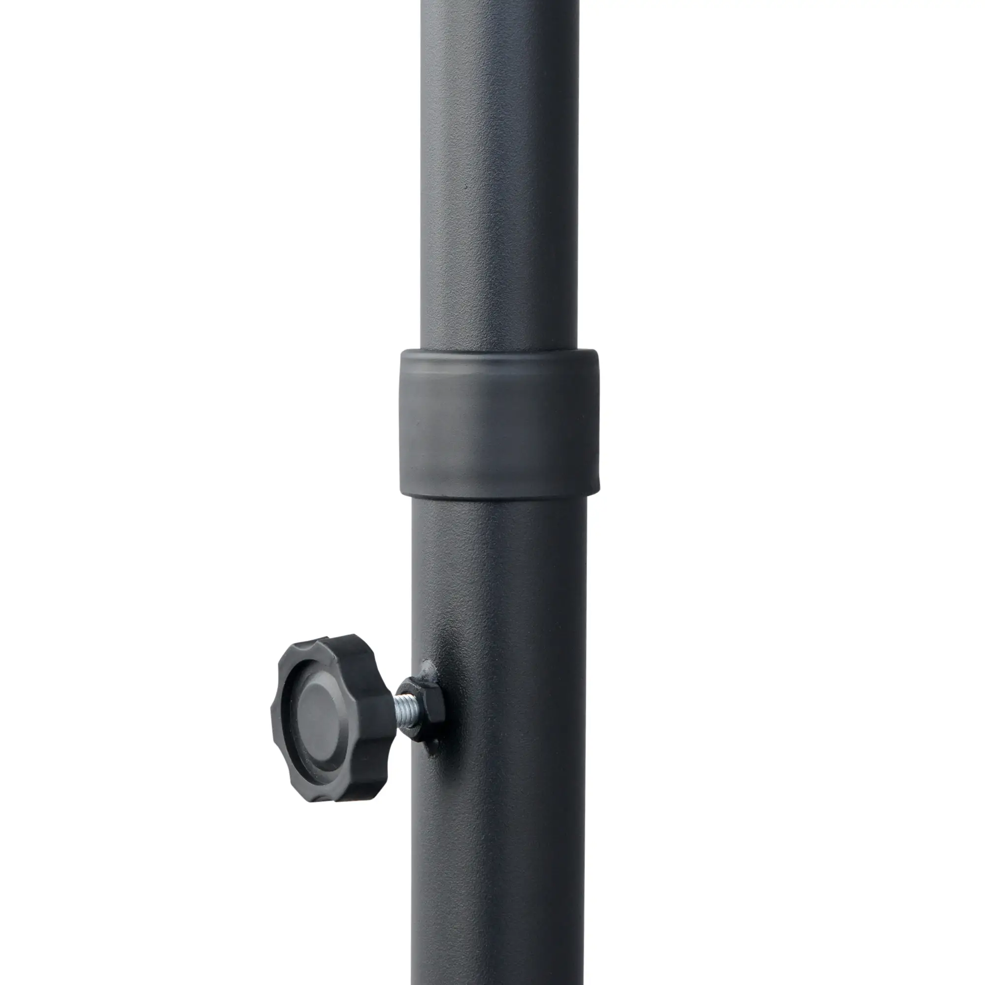 6.6 x 6ft Half Patio Umbrella, Double-Sided Canopy, Crank Handle, Grey - Image 10