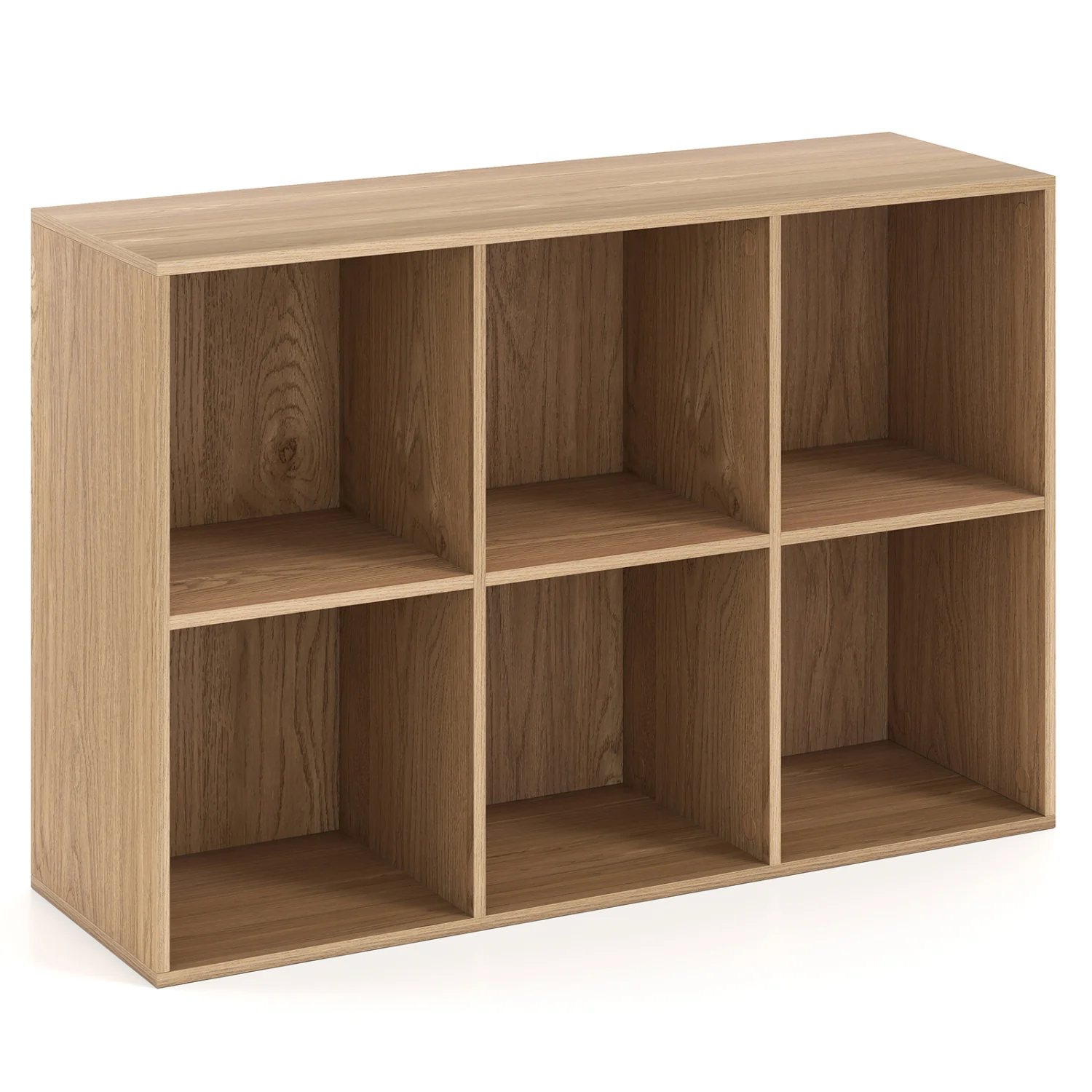 6-Cube Bookcase with Anti-Tipping Kit, Natural