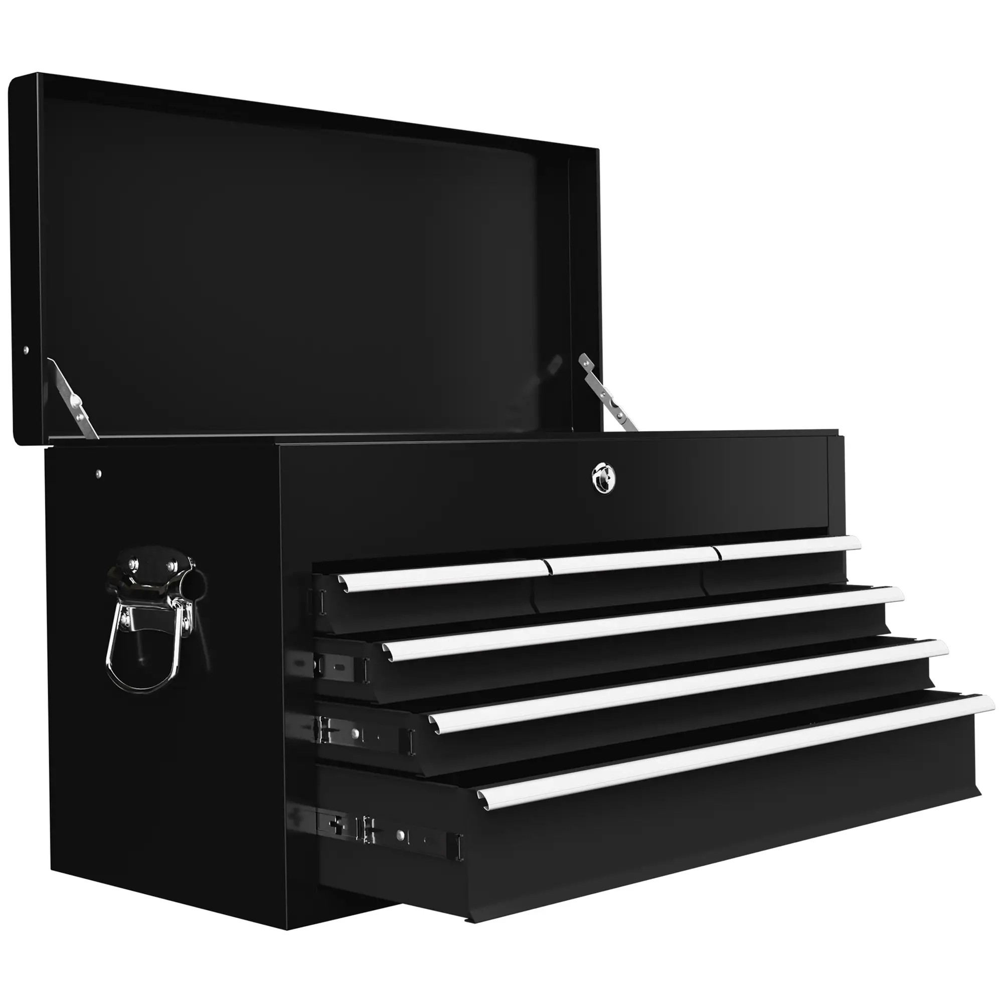 6 Drawer 24" Portable Tool Box, Ball Bearing Slides, Metal Tool Chest