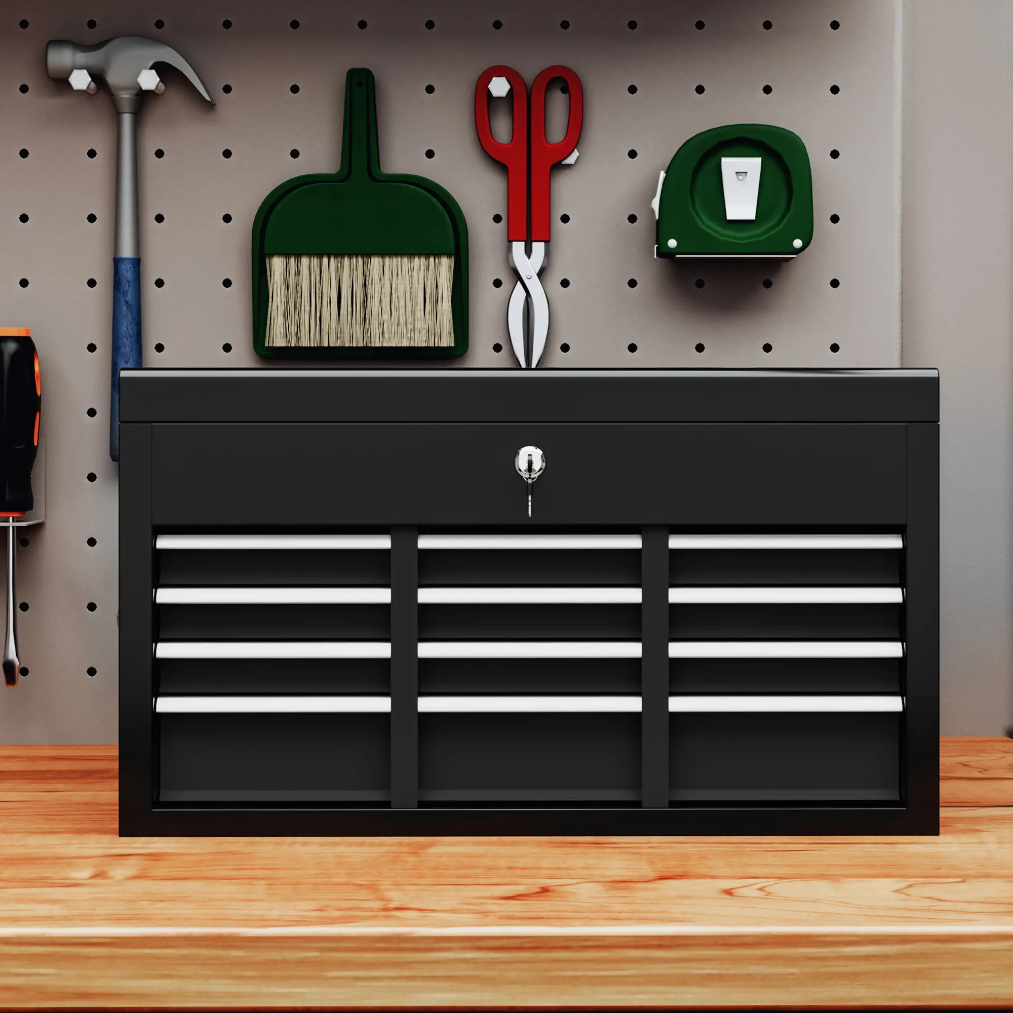 6 Drawer 24" Portable Tool Box, Ball Bearing Slides, Metal Tool Chest - Image 7