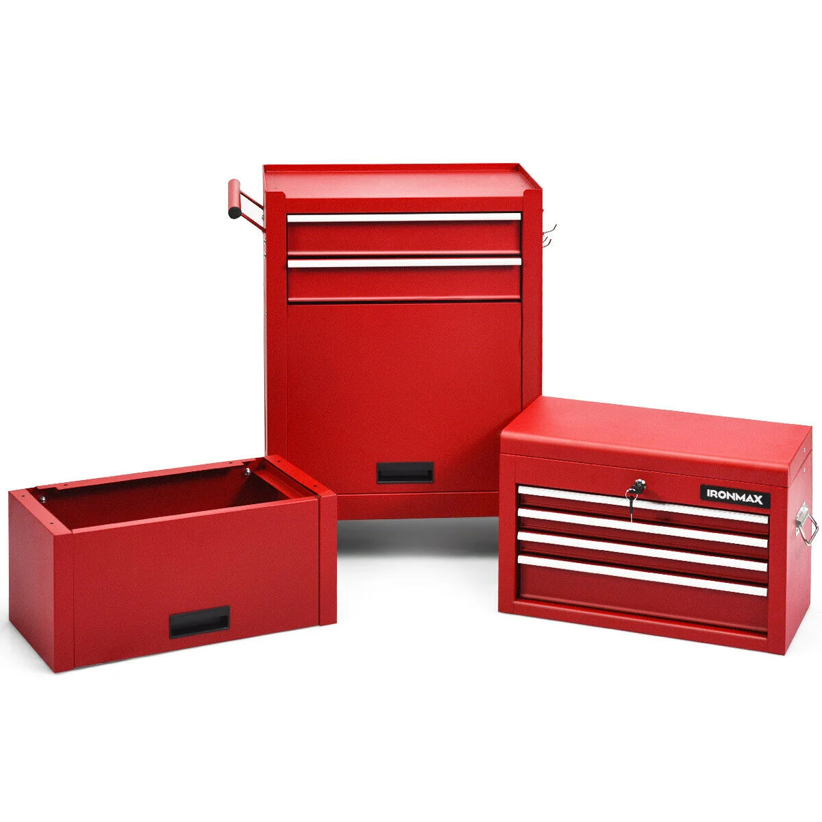 6-Drawer Tool Chest With Heightening Cabinet, Red - Image 9
