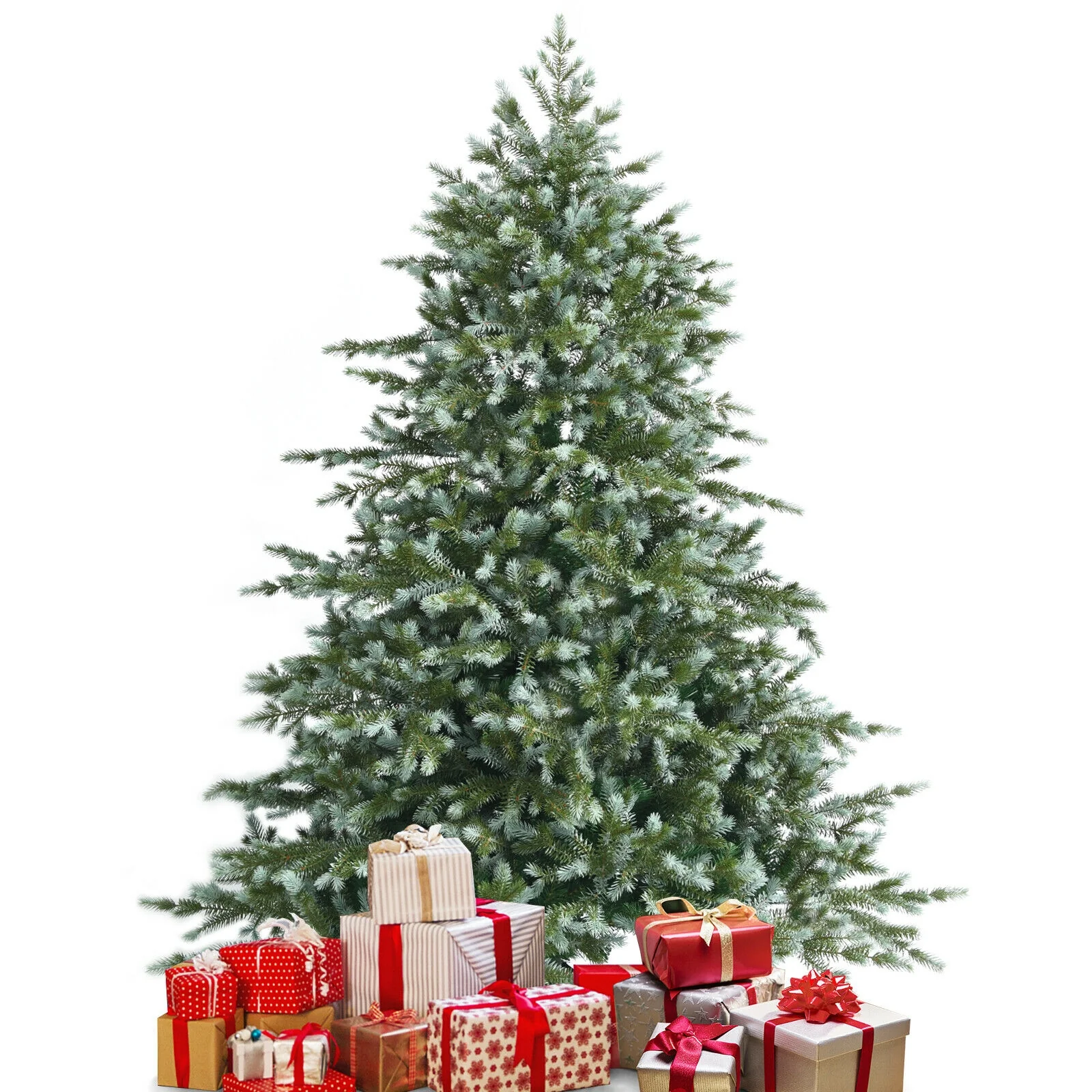 6 Feet Artificial Christmas Spruce Hinged Tree, Green - Image 7