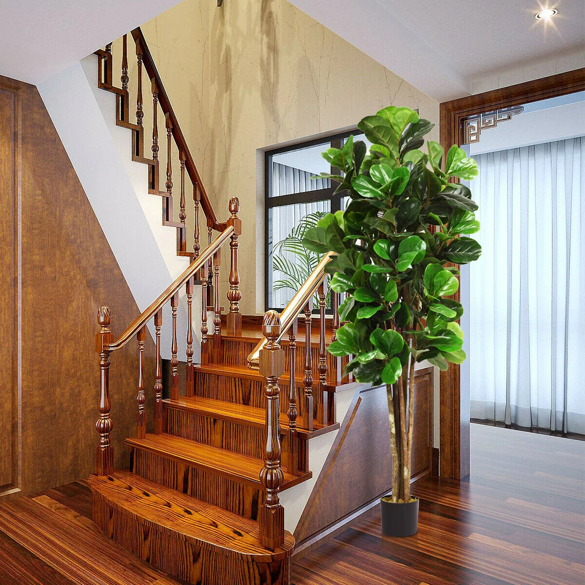 6-Feet Artificial Indoor-Outdoor Home Decorative Planter, Green - Image 5