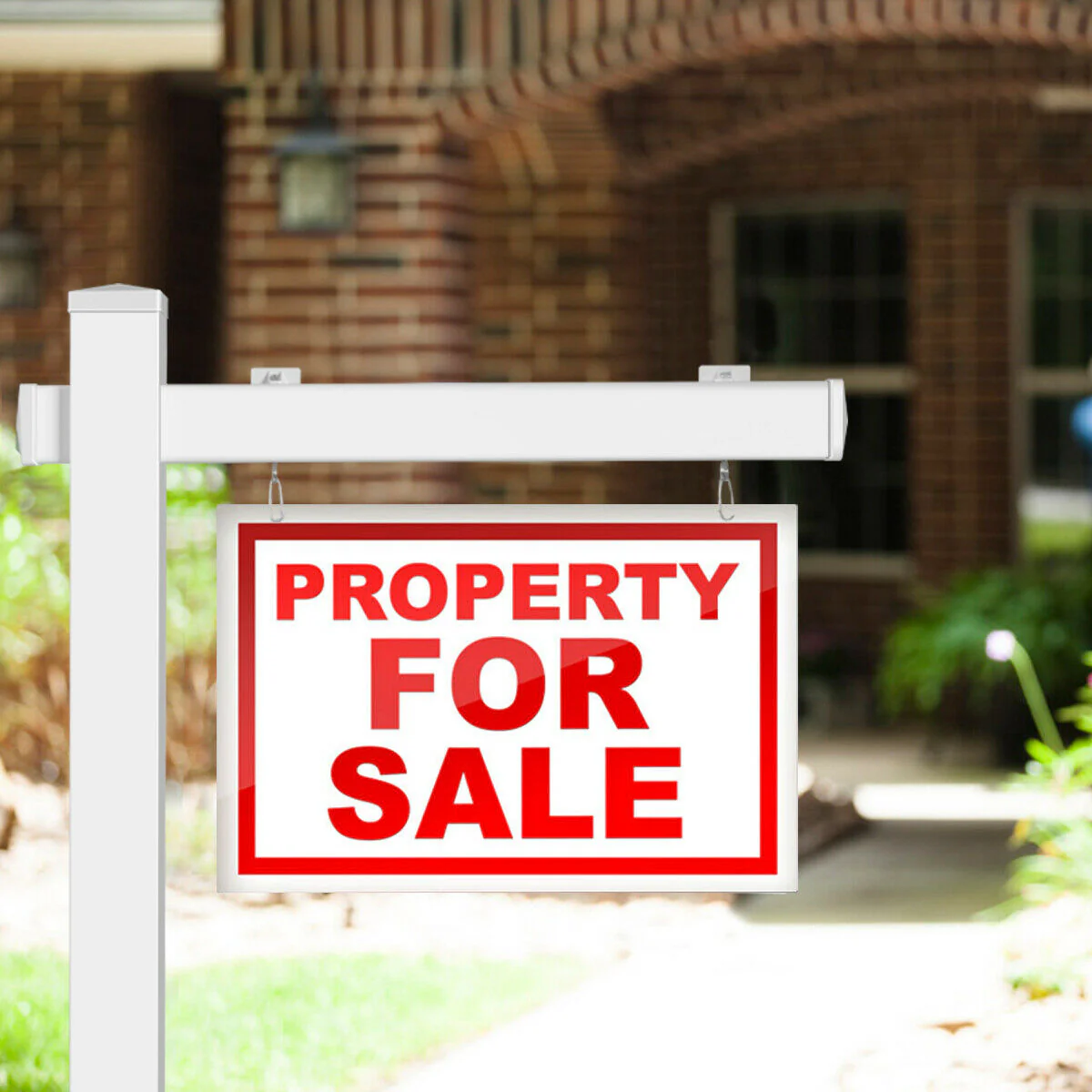 6 Feet Vinyl UPVC Real Estate Sign Post, White - Image 7