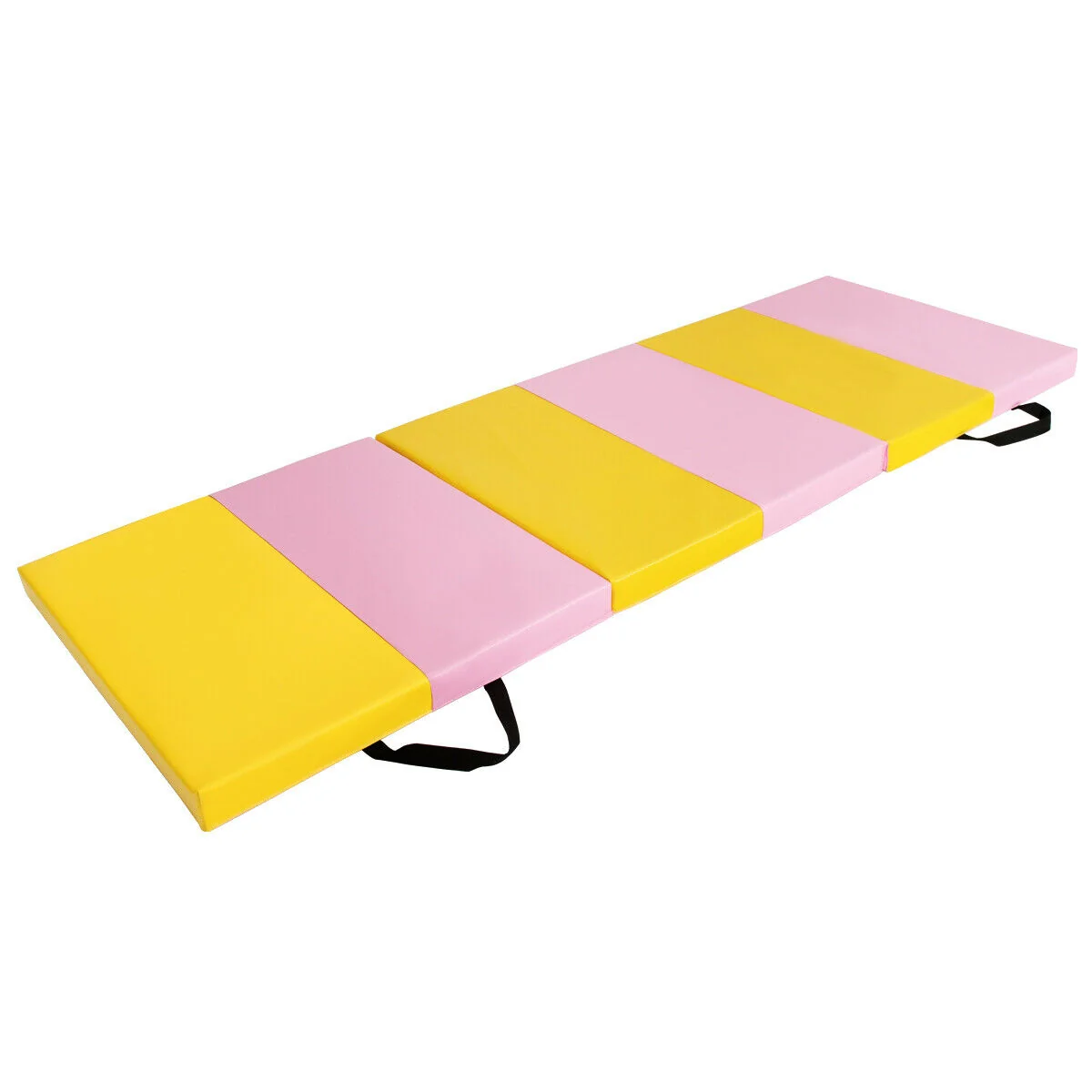 6 Feet x 2 Feet x 2.5 Inch 3-Fold Gymnastics Mat, Yellow - Image 5