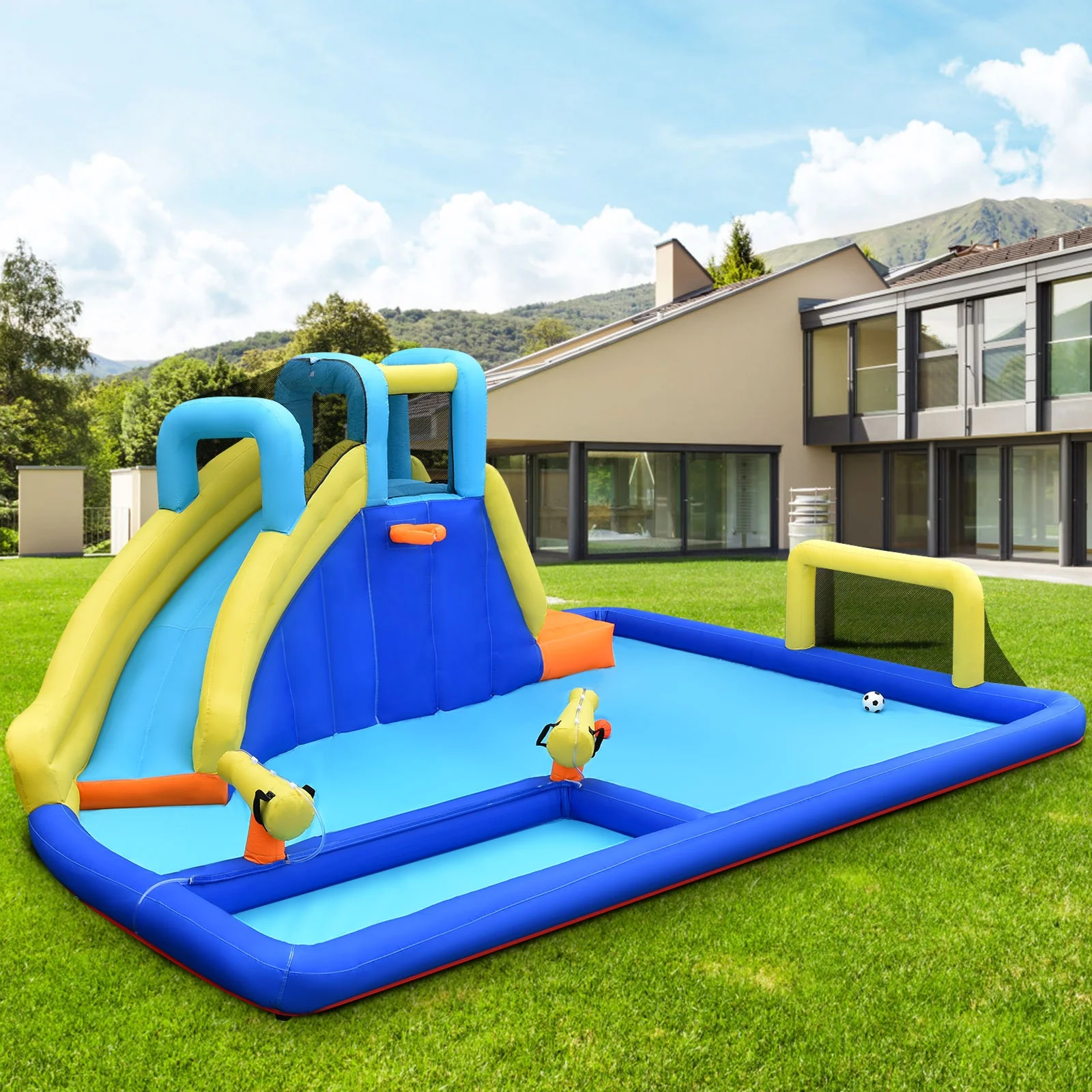 6-In-1 Inflatable Water Slide Jumping House Without Blower - Image 3