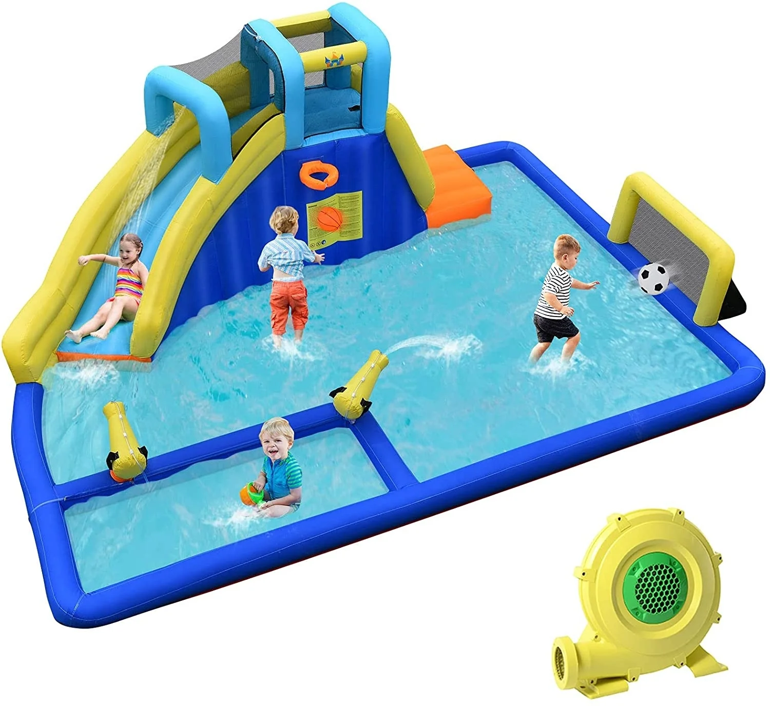 6-In-1 Inflatable Water Slides With Blower For Kids - Image 4