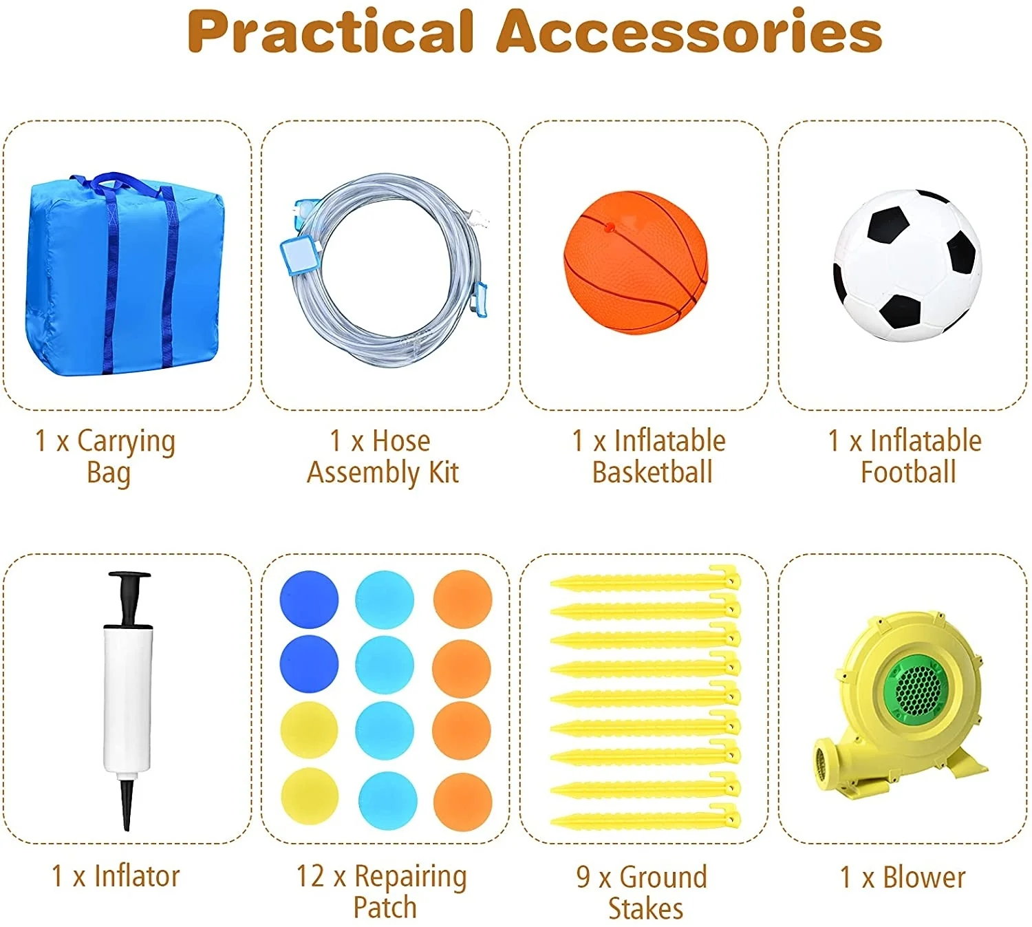 6-In-1 Inflatable Water Slides With Blower For Kids - Image 6