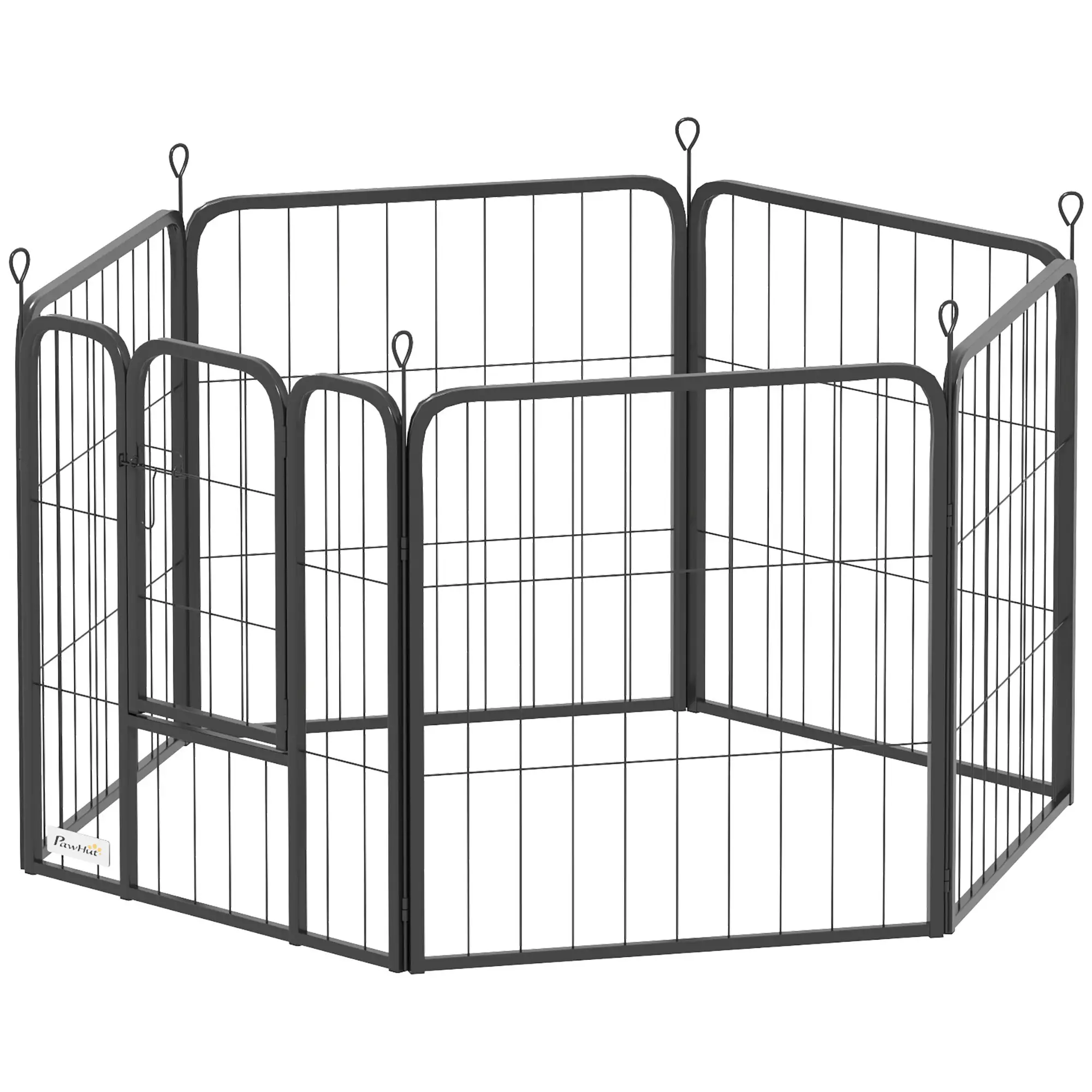 6 Panels Heavy Duty Dog Playpen, 24" Height, Portable Foldable