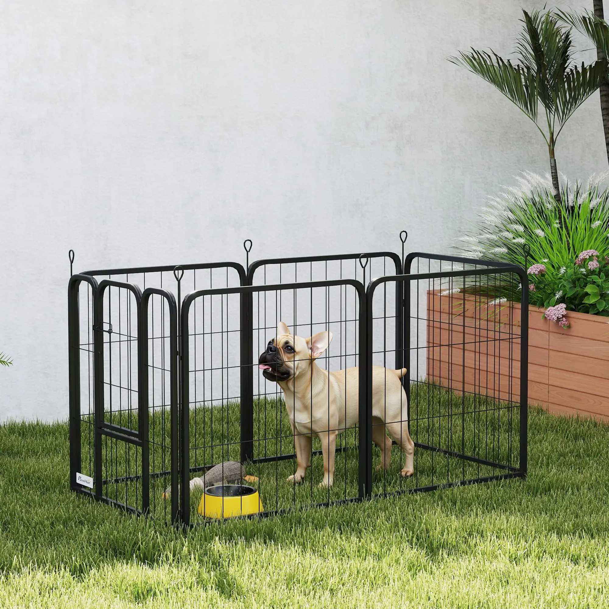 6 Panels Heavy Duty Dog Playpen, 24" Height, Portable Foldable - Image 9