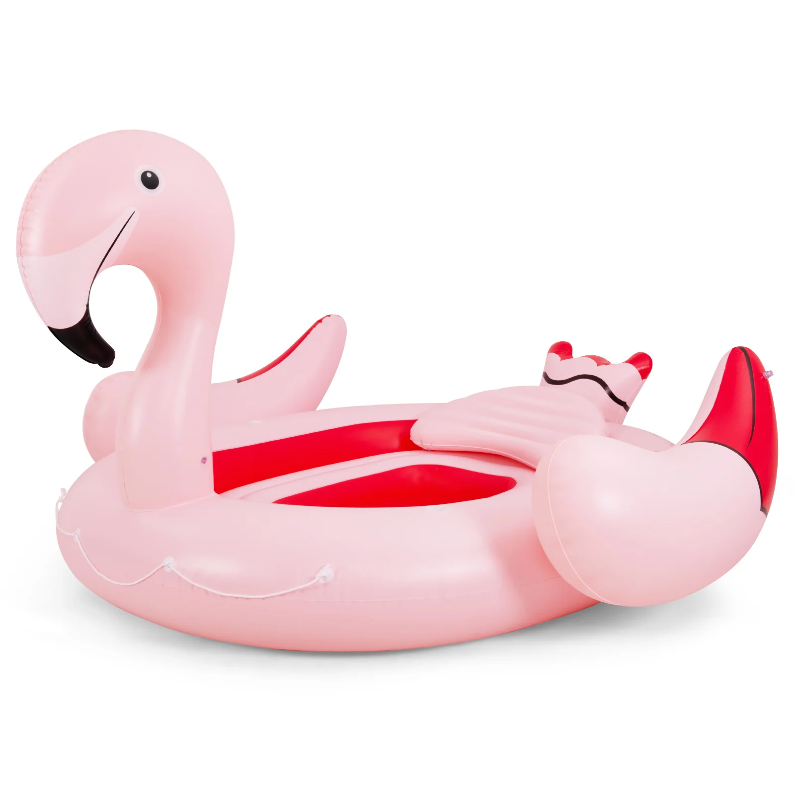 6 Person Inflatable Flamingo Island, 6 Cup Holders, Pink - Image 5
