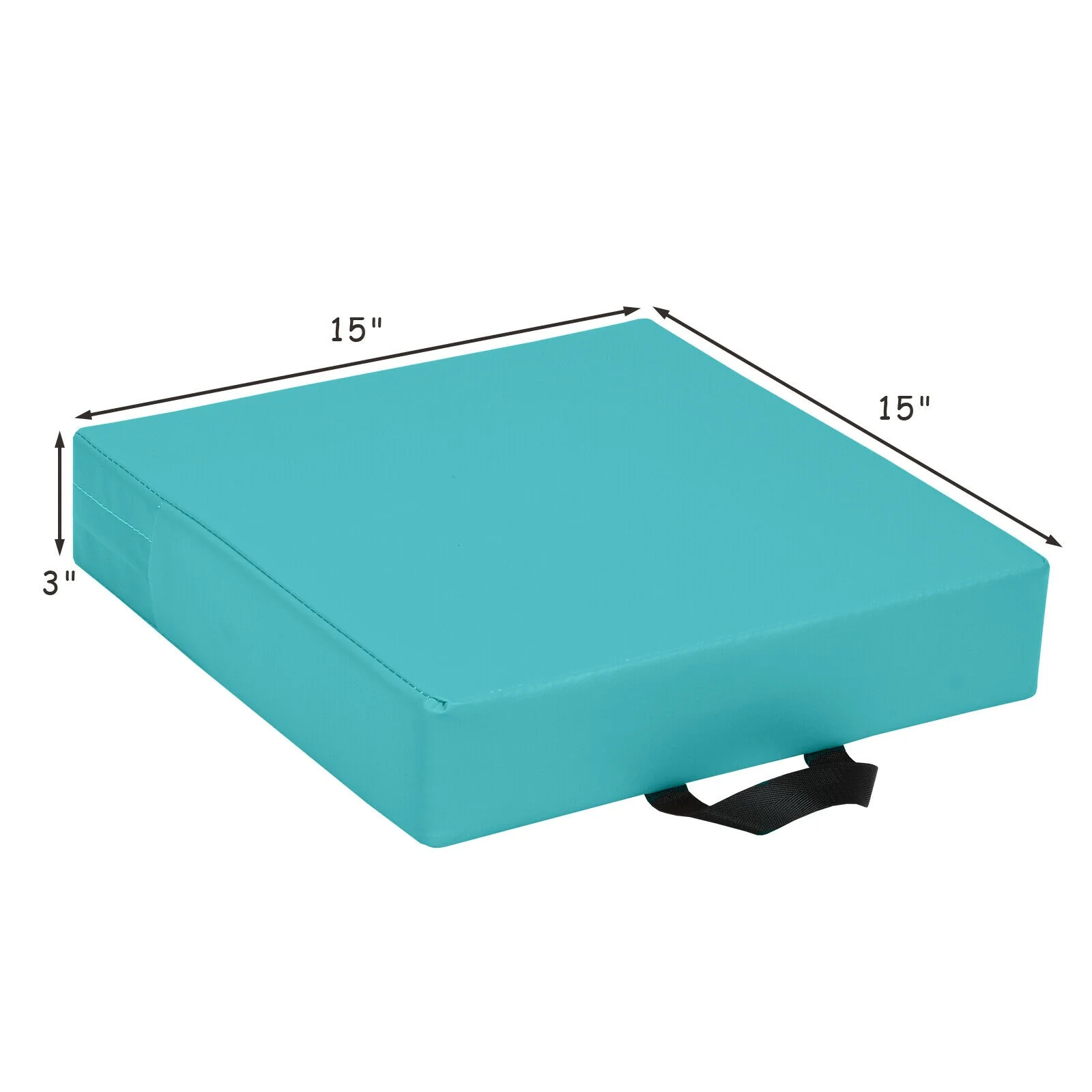 6 Piece 15 Inch Square Toddler Floor Cushions, Flexible Soft Foam Seating, Blue - Image 5