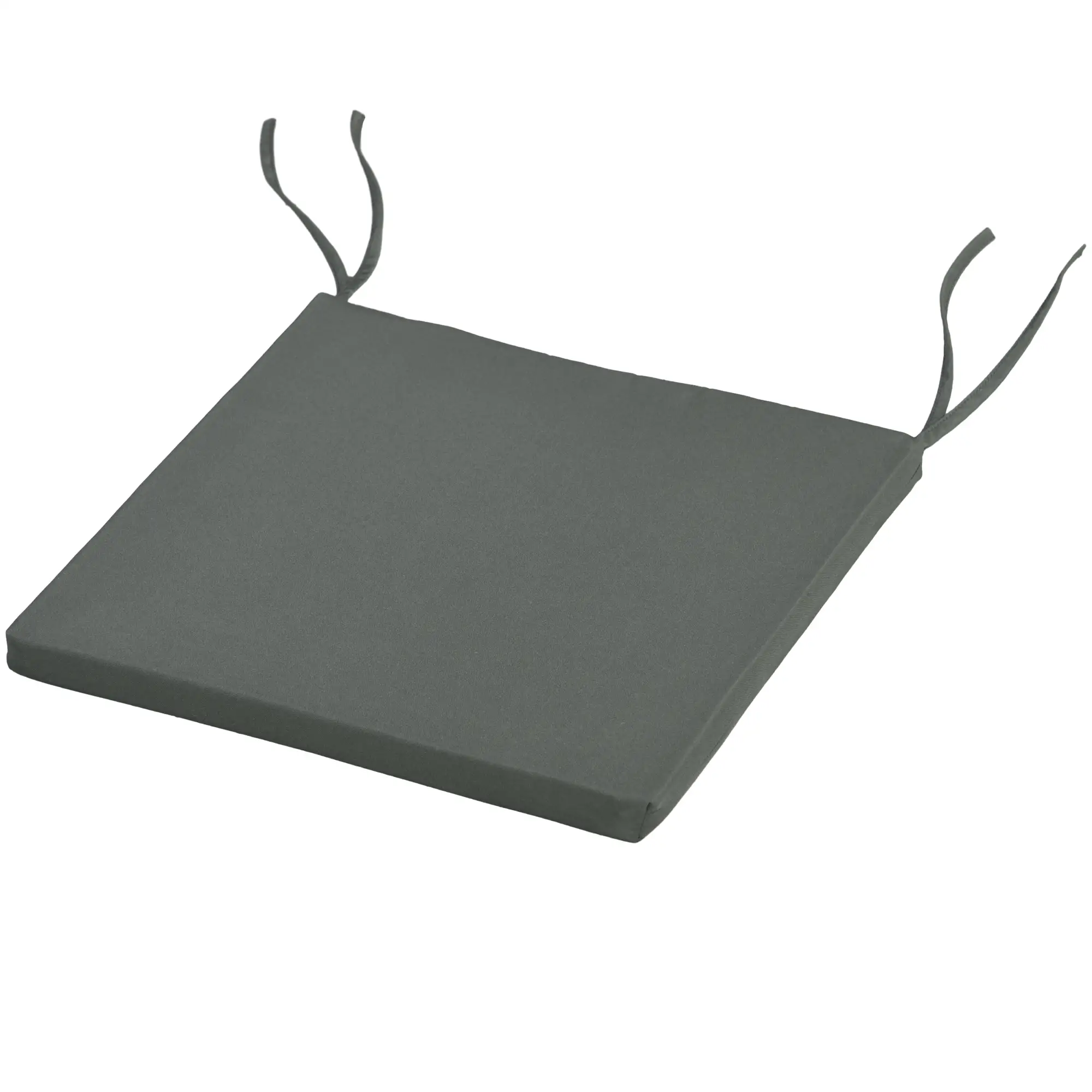 6-Piece Seat Cushion Pillows, Patio Chair Cushions with Ties, Charcoal Grey
