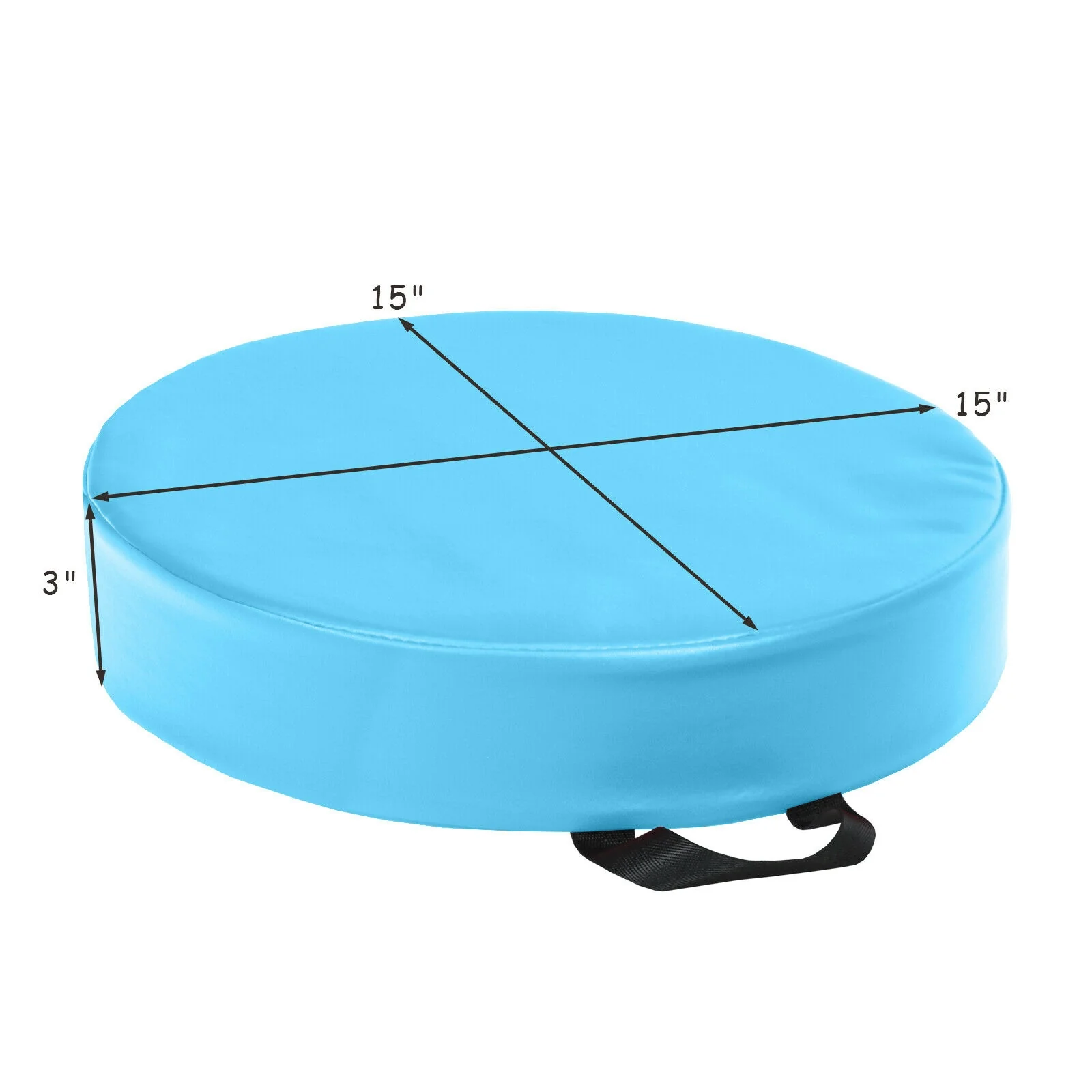 6 Pieces 15 Inch Round Toddler Floor Cushions, Blue - Image 5